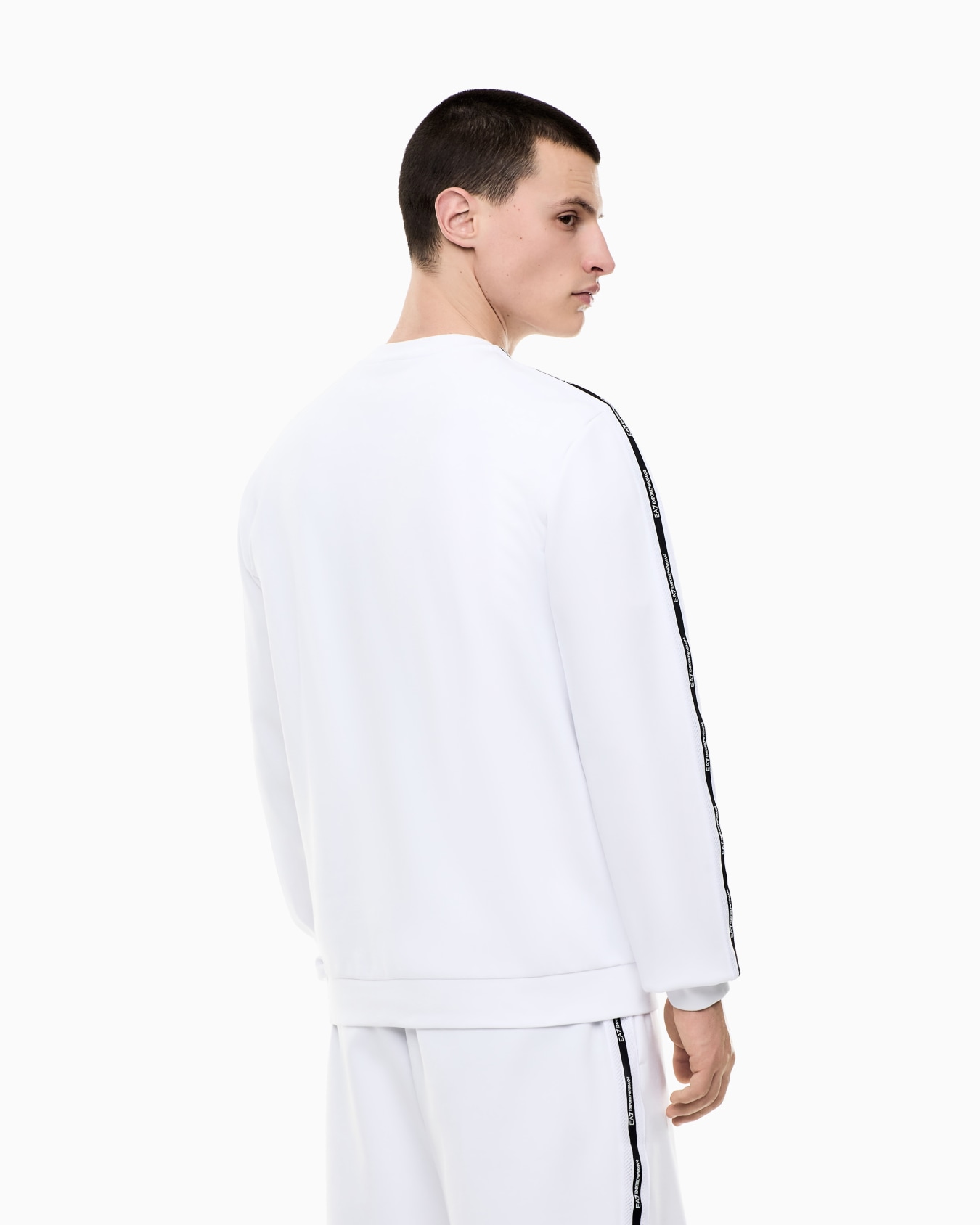 Sudadera en interlock de mezcla de algodón Logo Series Diapositiva 2