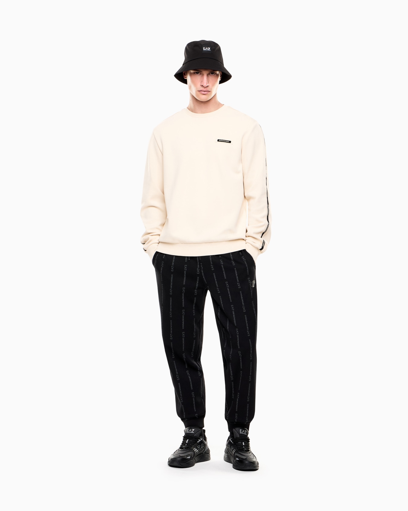 Logo Series cotton-blend interlock sweatshirt Slide 1