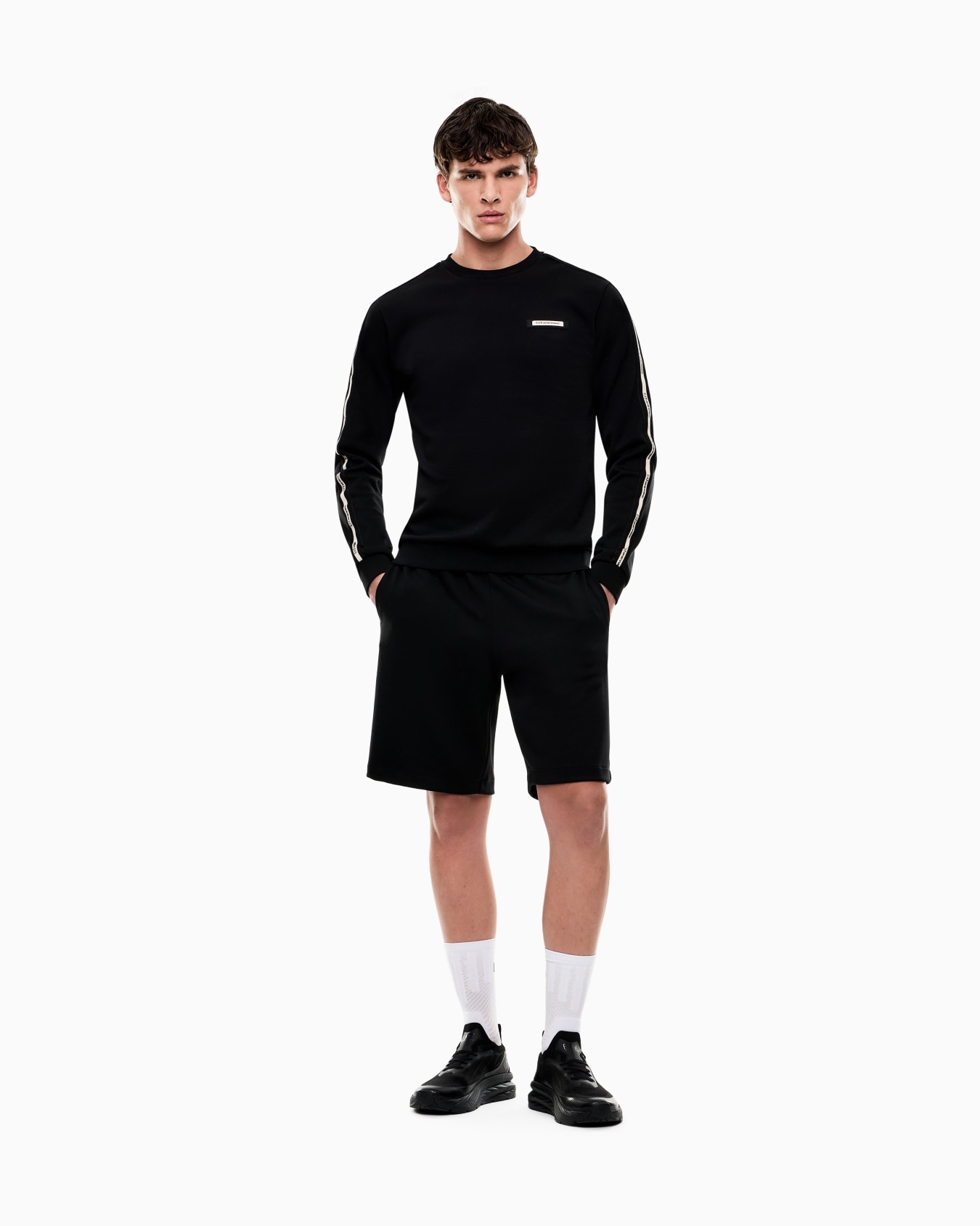 Logo Series cotton-blend interlock sweatshirt Slide 1