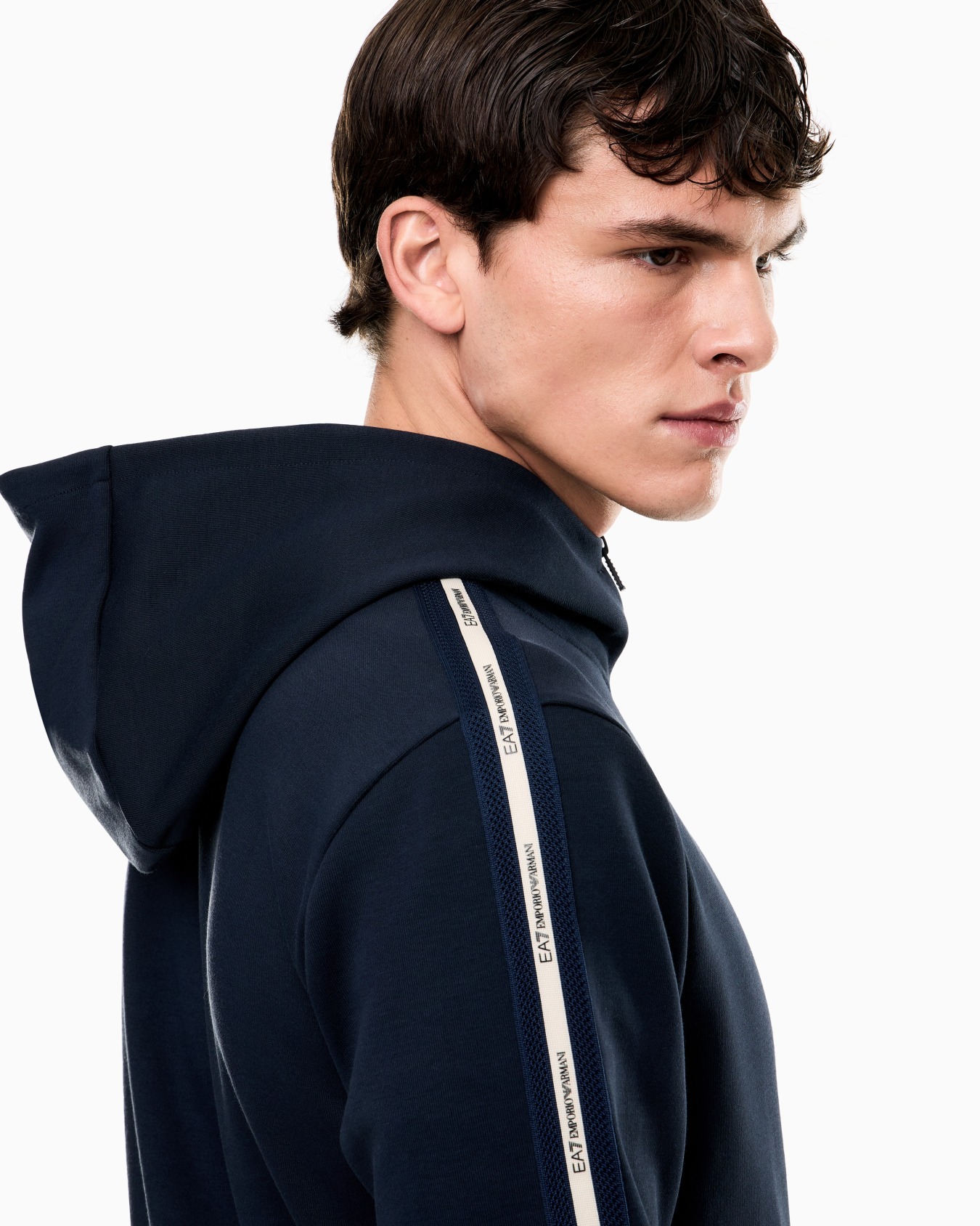 Logo Series cotton-blend interlock hooded sweatshirt Slide 5