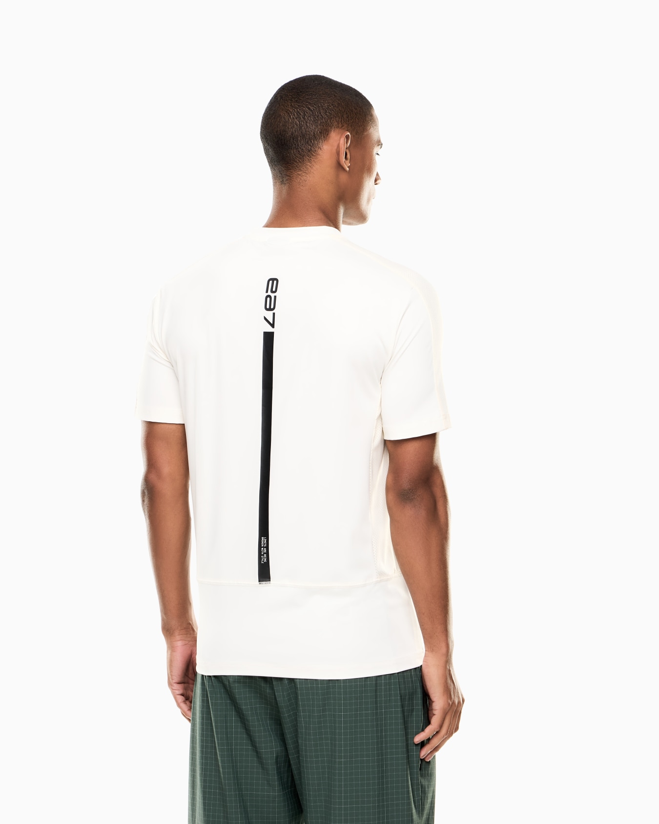 Logo Series stretch technical fabric T-shirt Slide 2