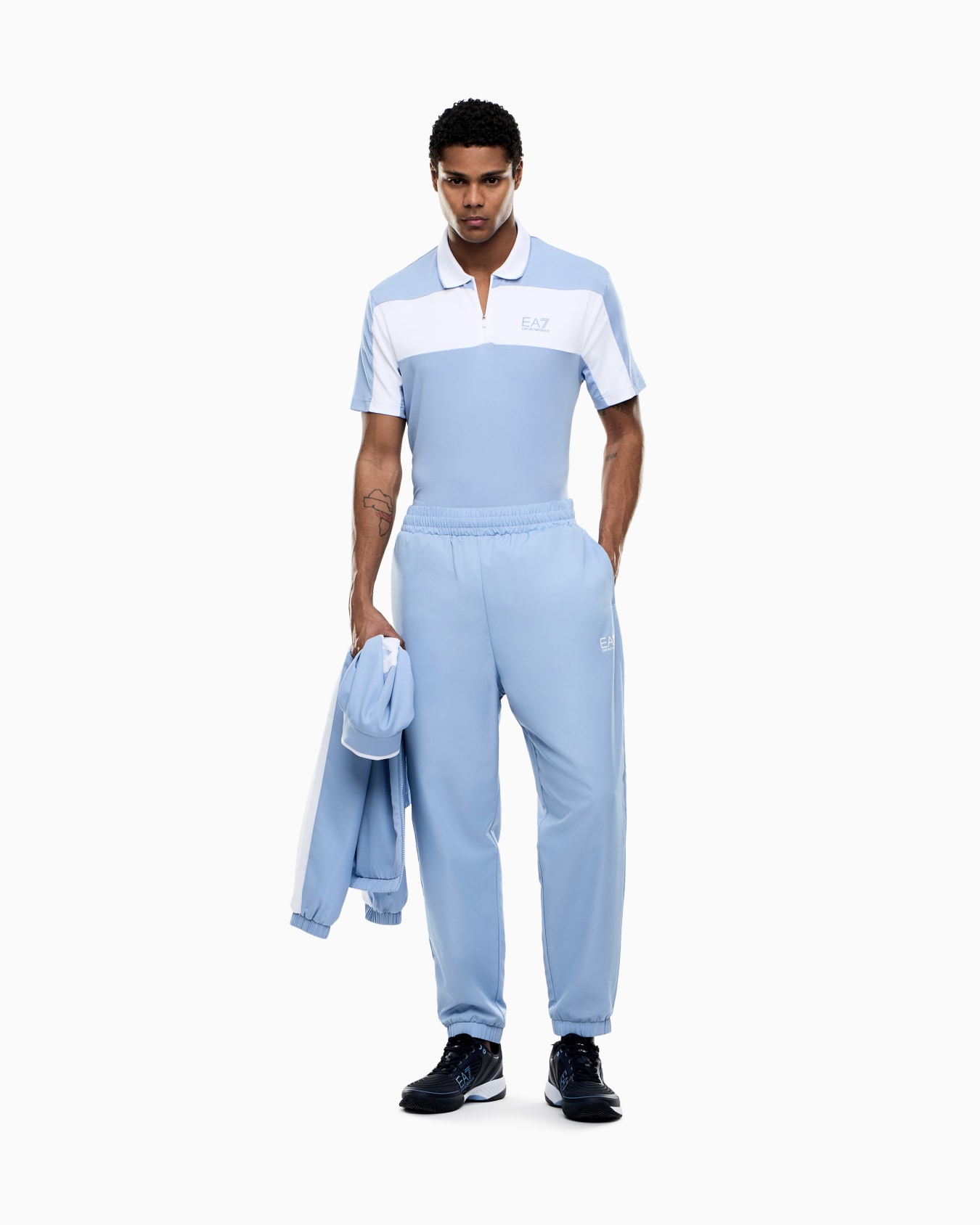 Tennis Pro zip-up polo shirt in VENTUS7 technical fabric Slide 1