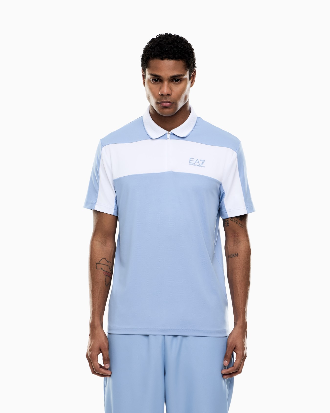 Tennis Pro zip-up polo shirt in VENTUS7 technical fabric Slide 3