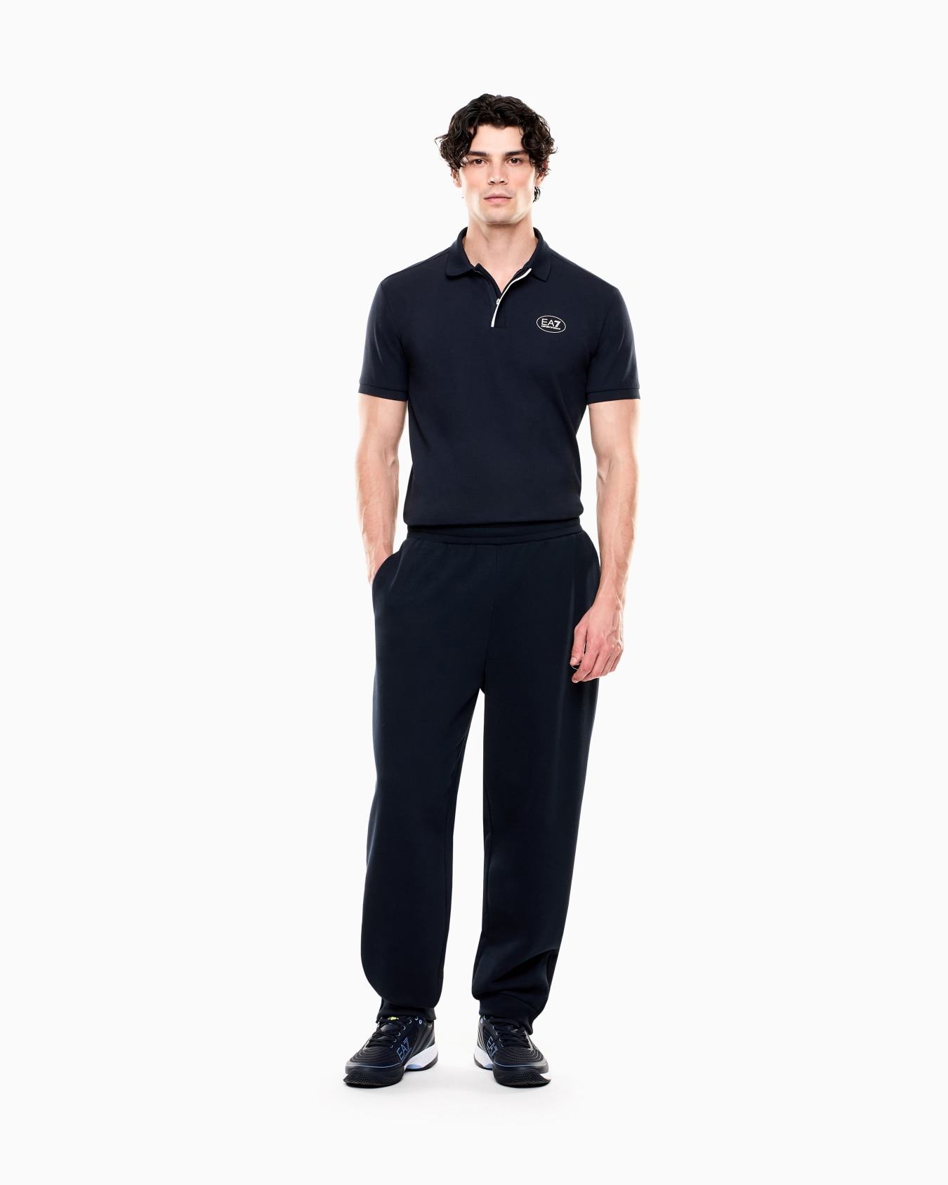 Tennis Club stretch cotton piqué polo shirt Slide 1
