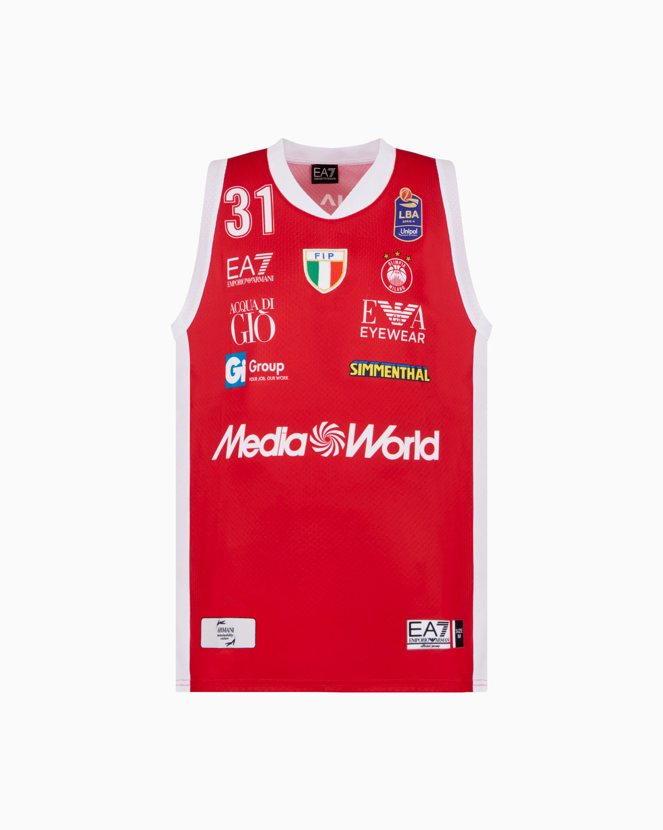 Olimpia Milano Canotta replica Campionato 24/25 Slide 0