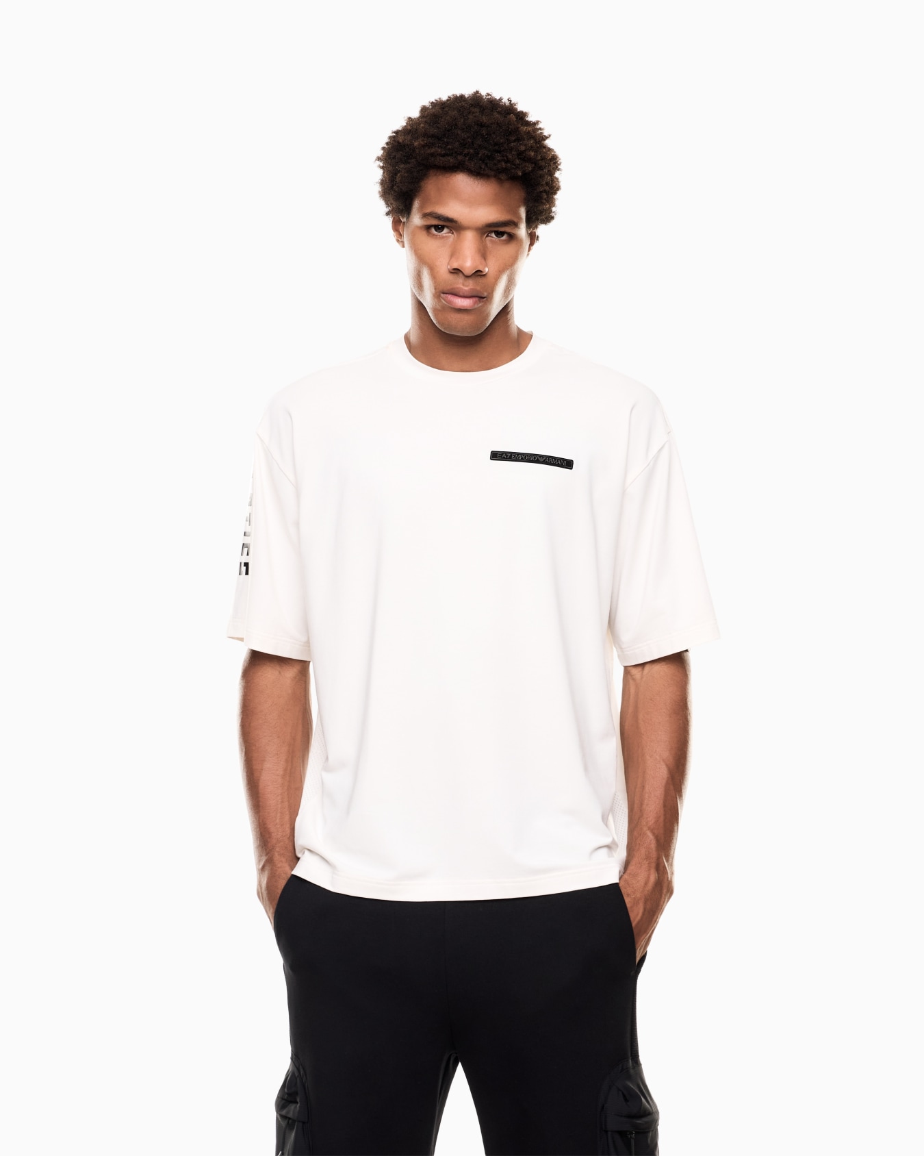 Stretch cotton-blend T-shirt Slide 3