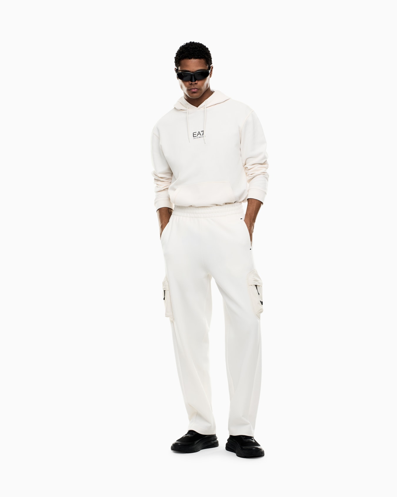 Pantalon cargo en mélange de coton Diapositive 1