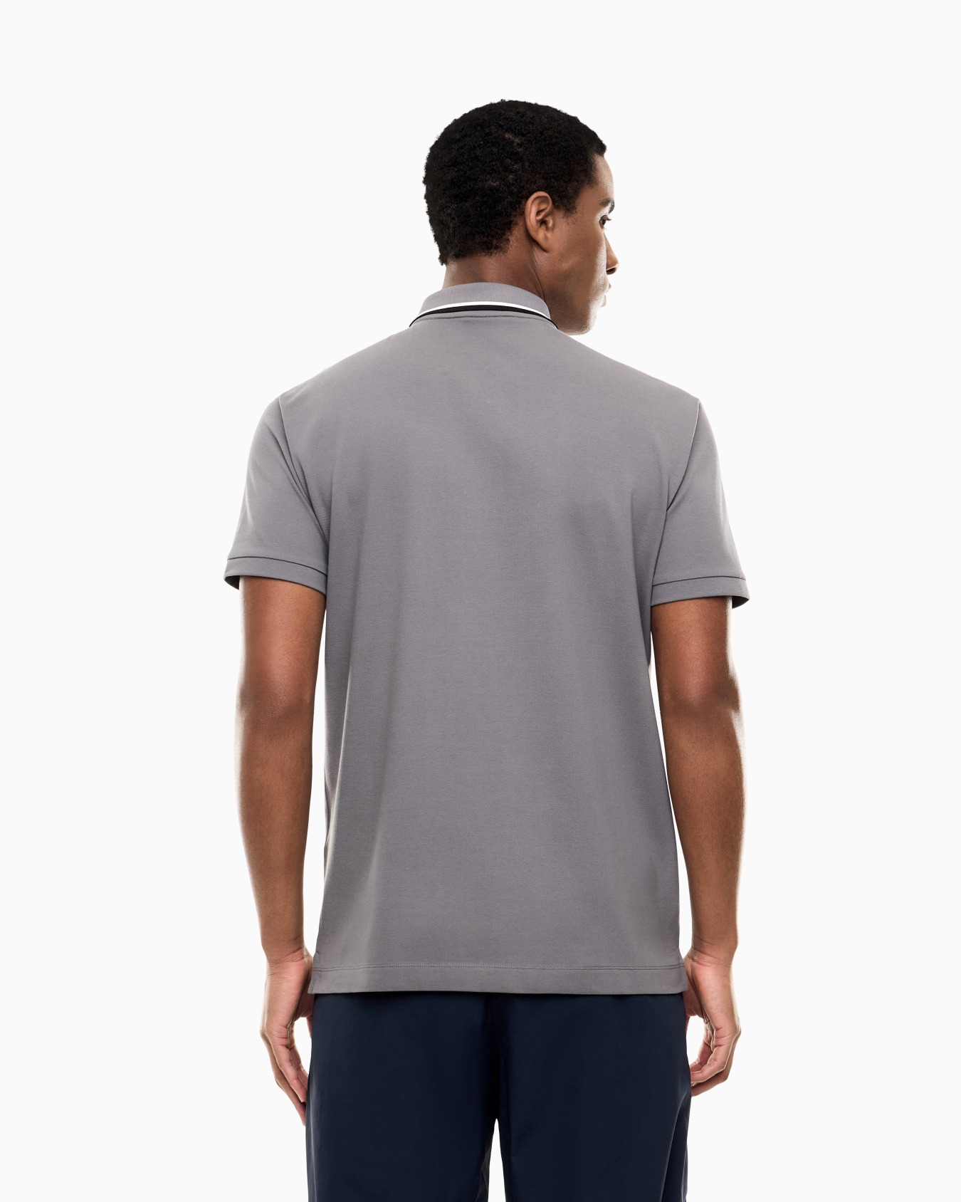 Summer Block ポロシャツ ストレッチコットン スライドする 3