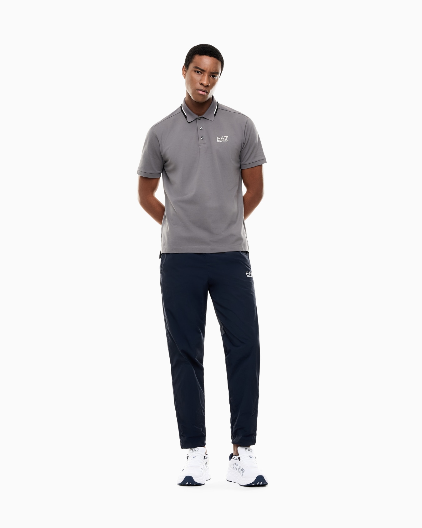 Summer Block ポロシャツ ストレッチコットン スライドする 1