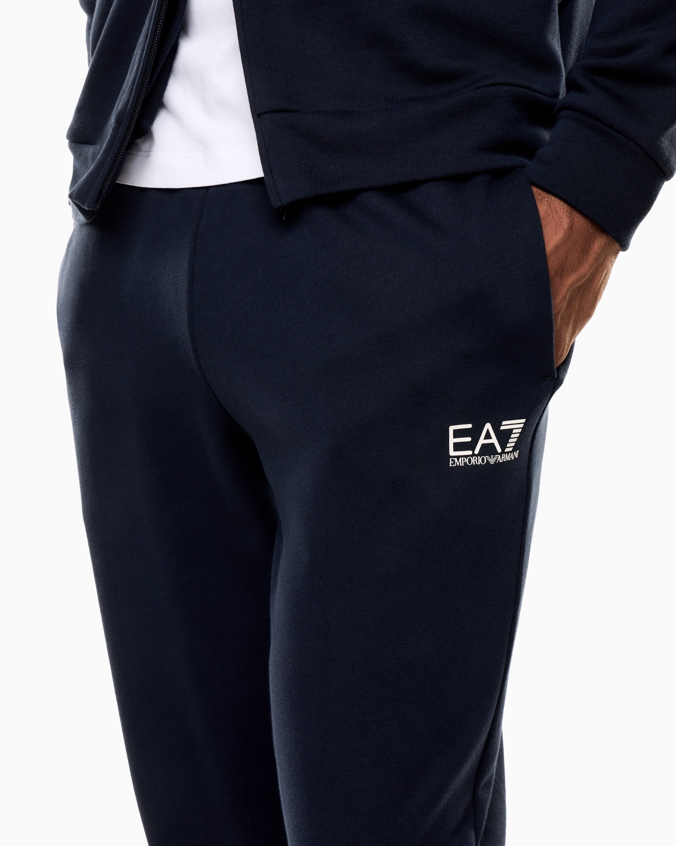 Cotton Jersey Jumpsuit with Ribbed Details Slide 4