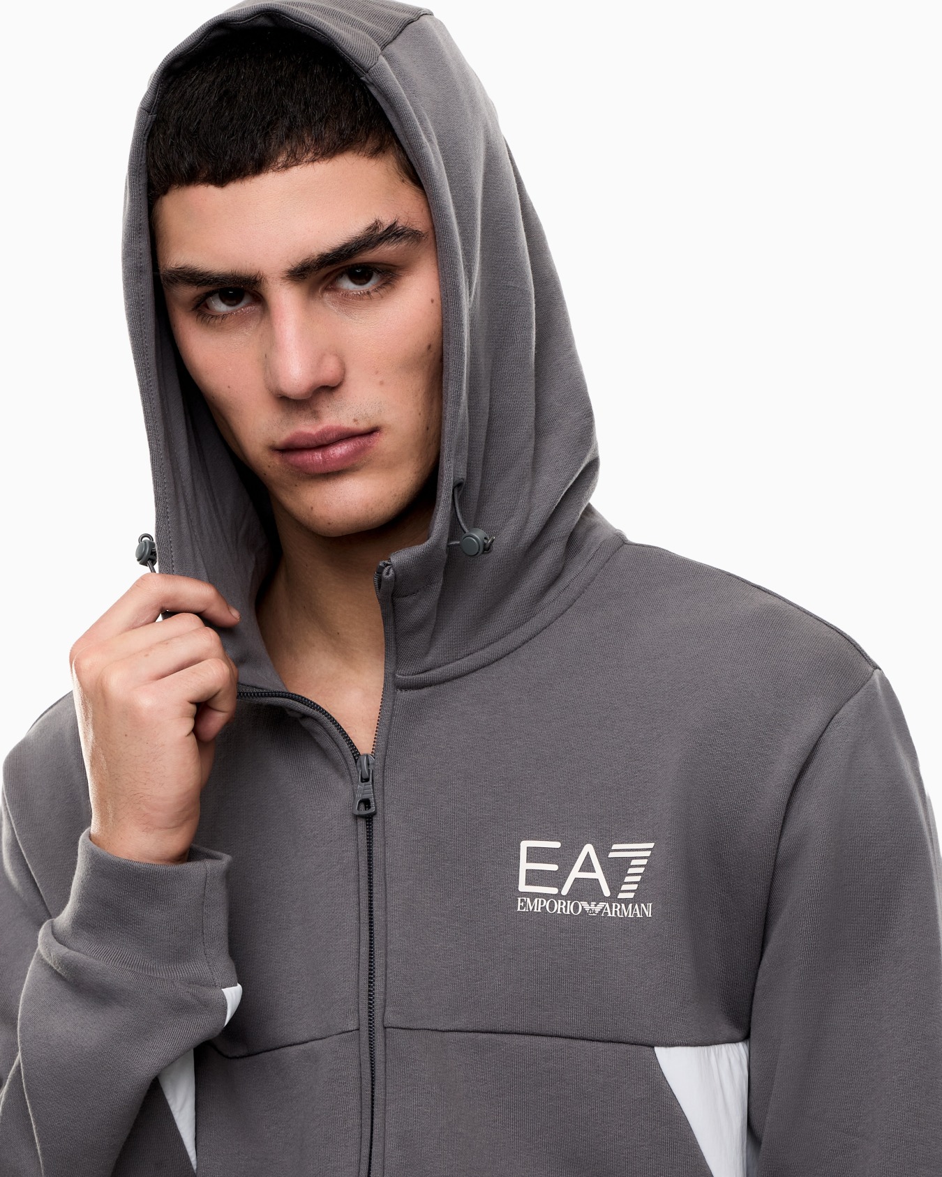 Summer Block pure cotton tracksuit with hood Slide 3