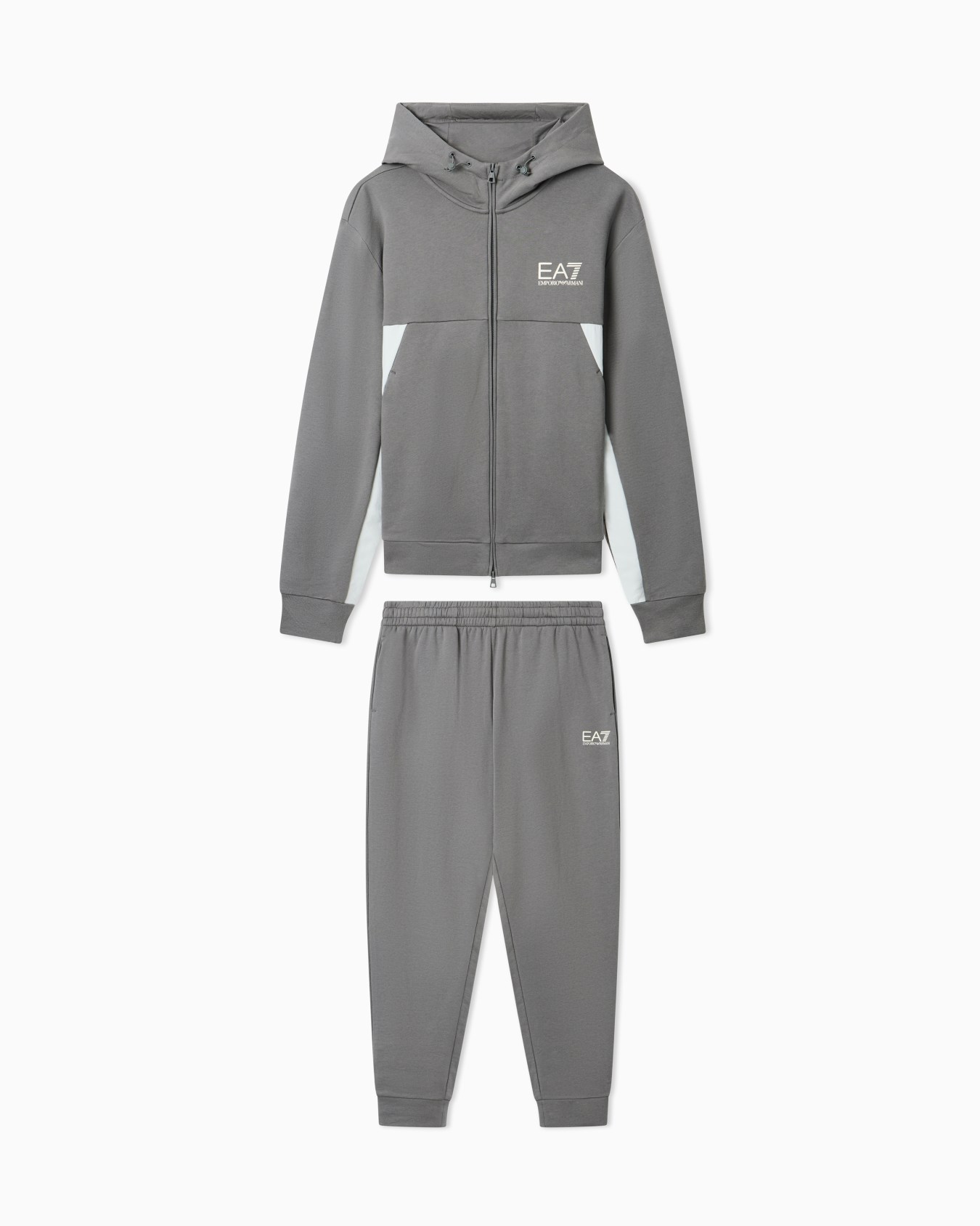 Summer Block pure cotton tracksuit with hood Slide 0