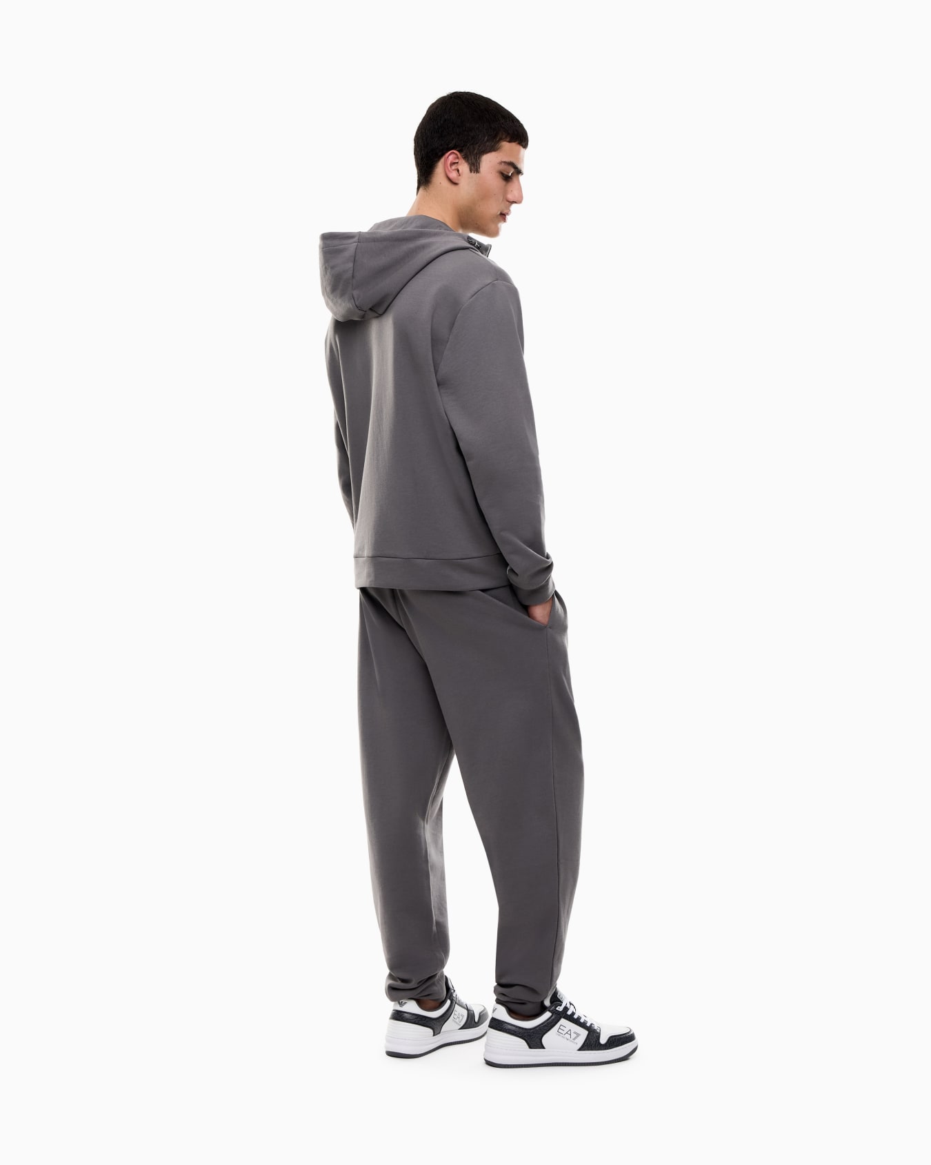 Summer Block pure cotton tracksuit with hood Slide 2