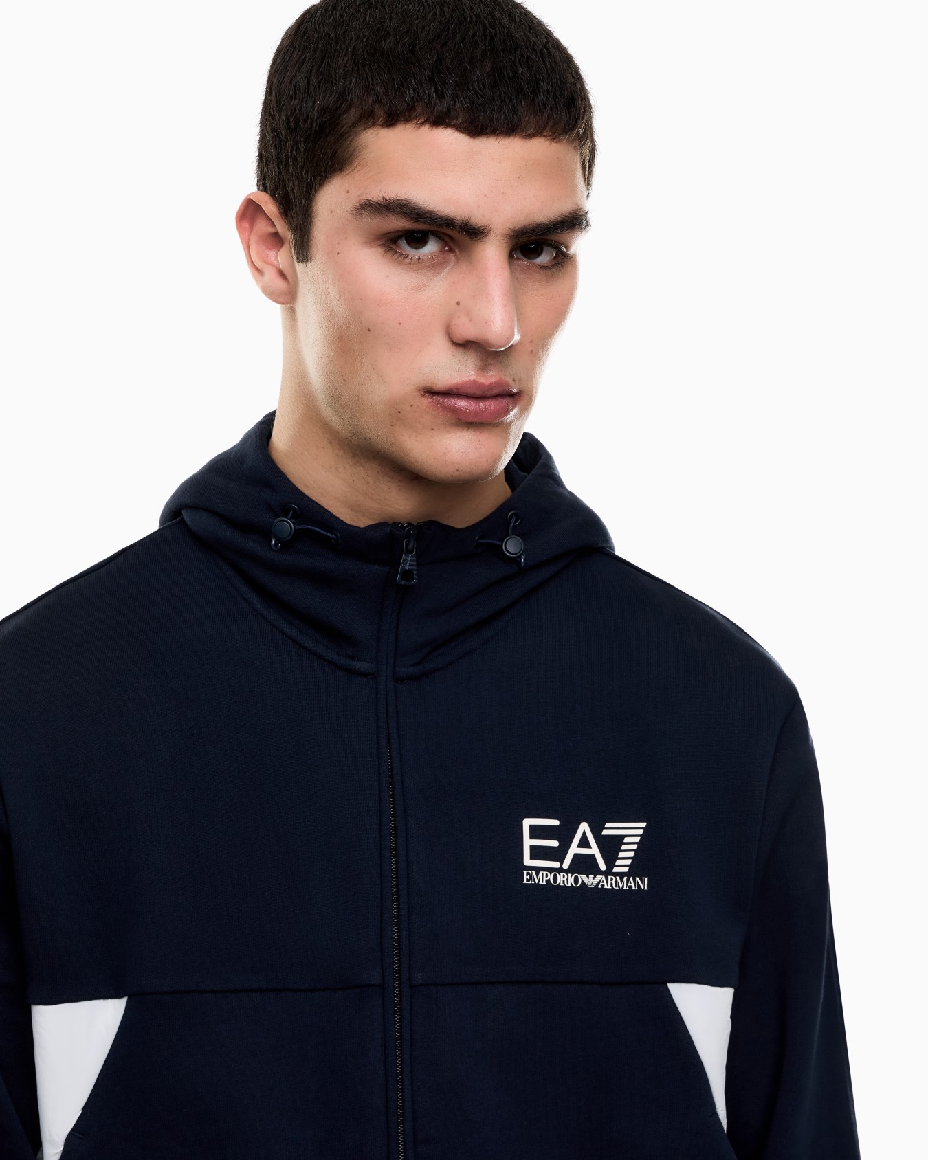 Summer Block pure cotton tracksuit with hood Slide 3