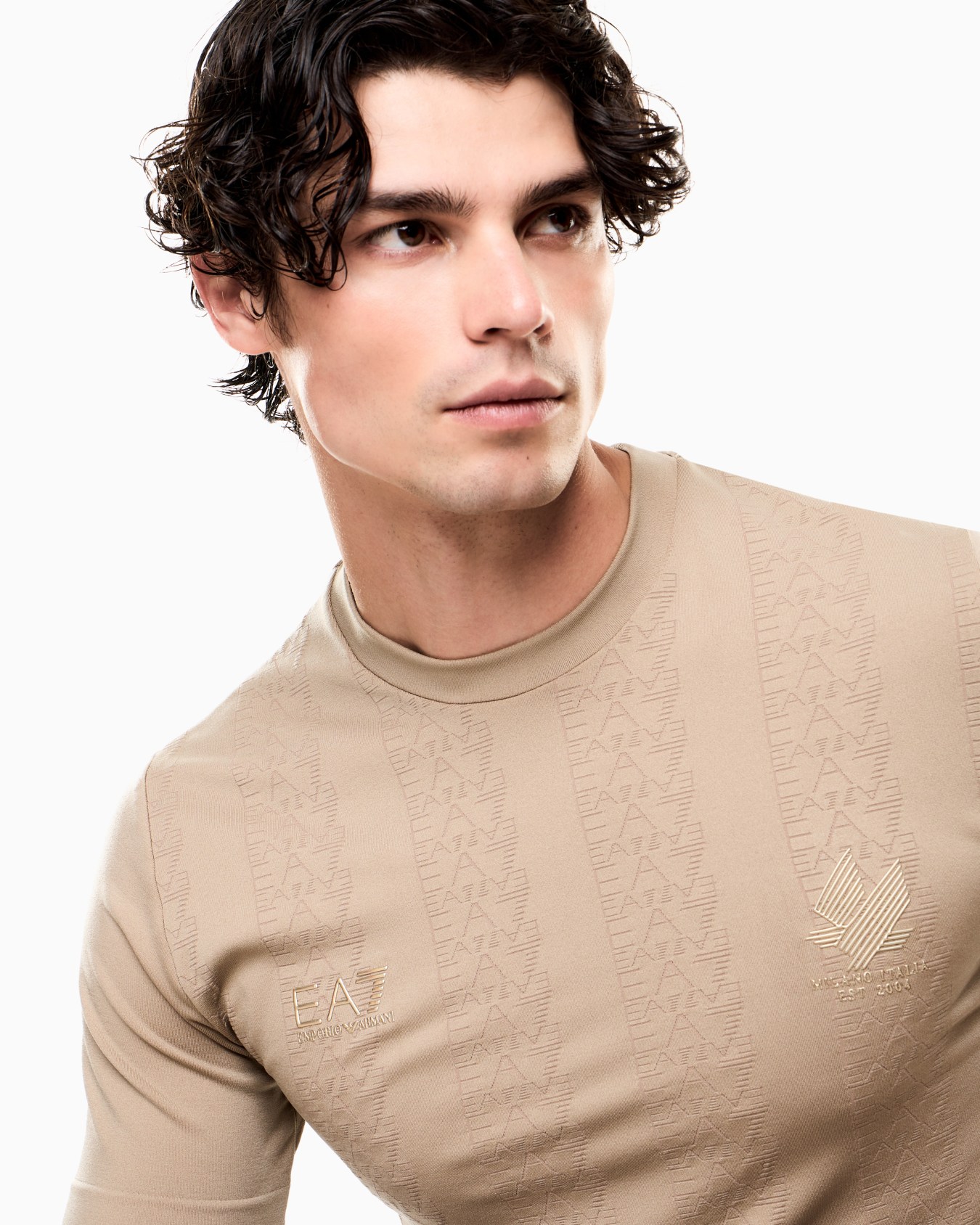 Soccer T-shirt in technical jacquard fabric Slide 4