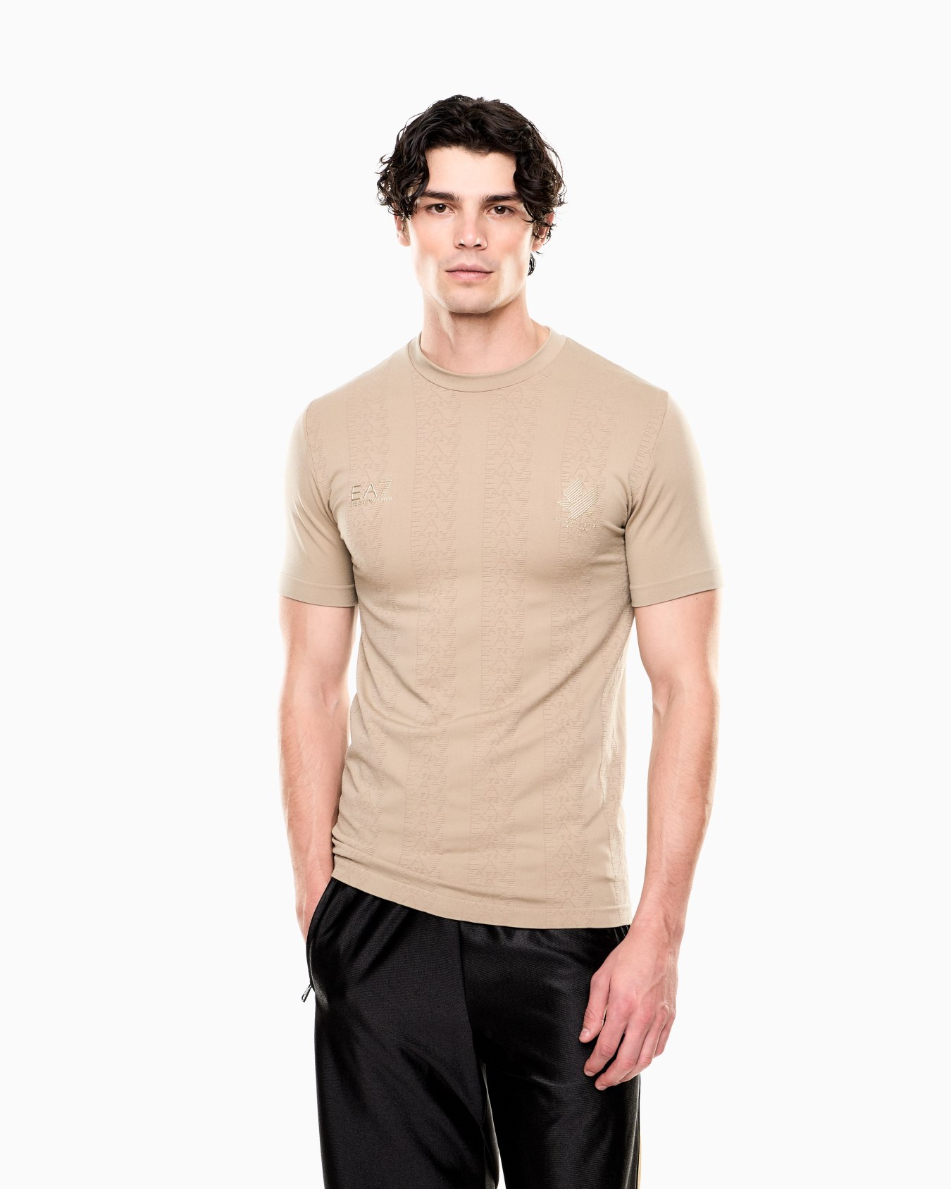 Soccer T-shirt in technical jacquard fabric Slide 3