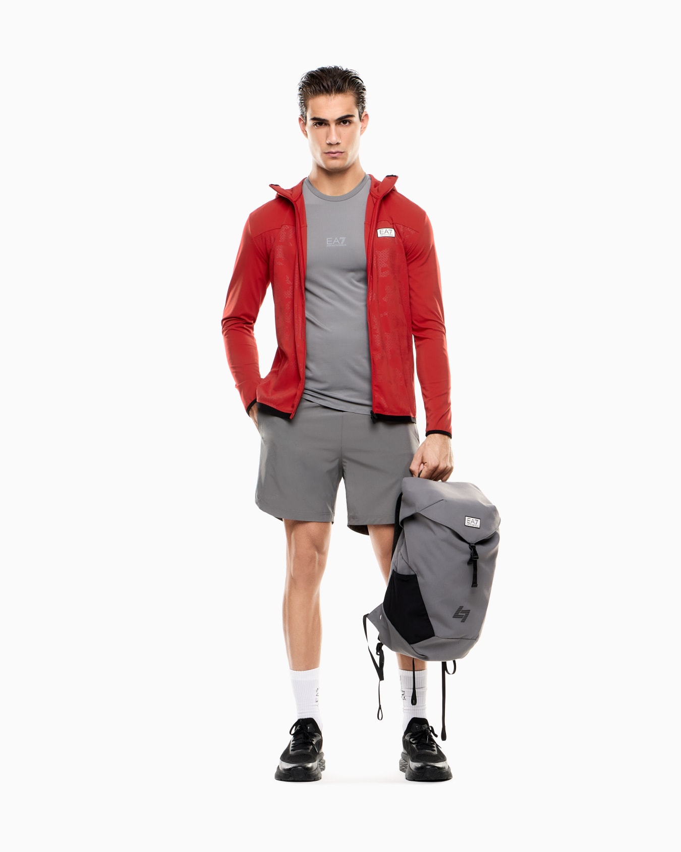 ジップアップ スウェットシャツ スライドする 1