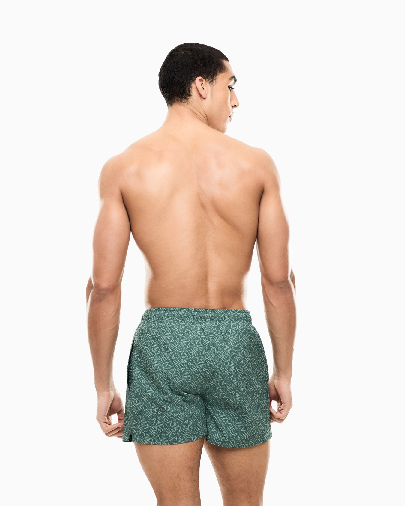 Graphic Series 모노그램 프린트 트렁크 수영복 슬라이드 2