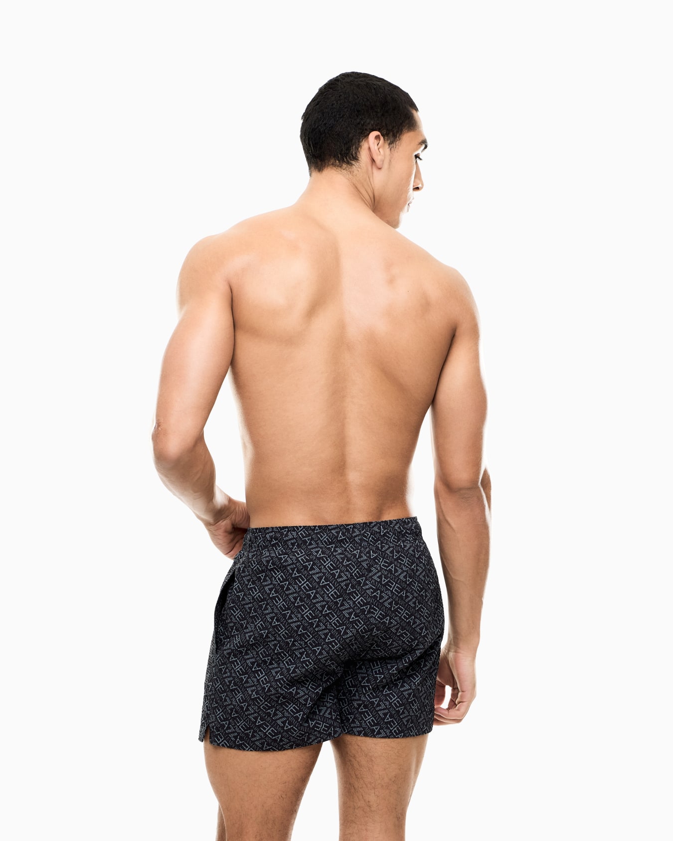 Graphic Series 모노그램 프린트 트렁크 수영복 슬라이드 2