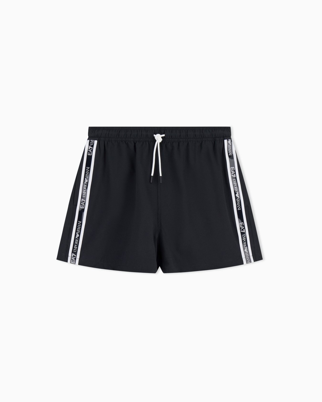 Logo Series swim trunks with logo tape Slide 0