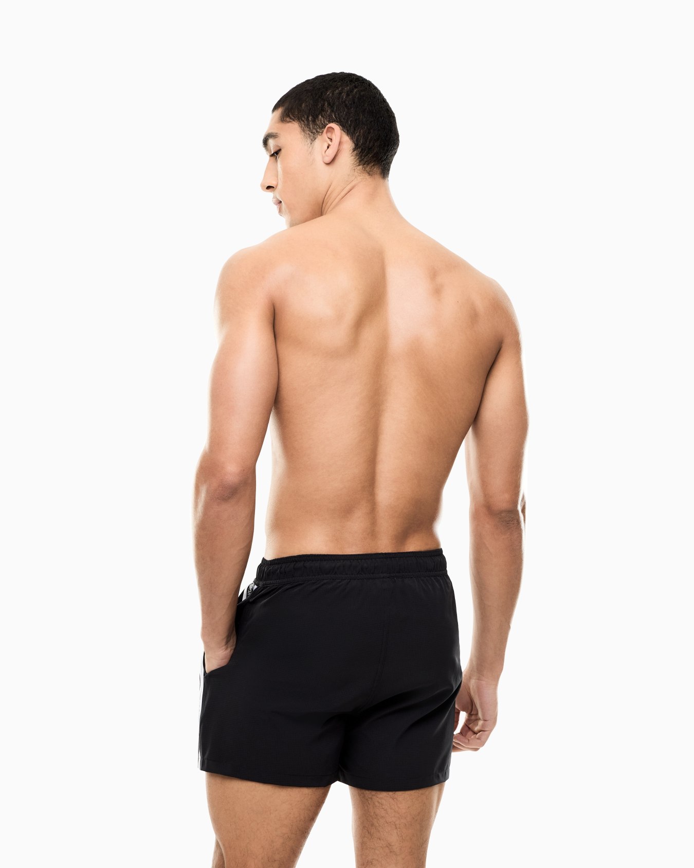 Logo Series 로고 테이프 디테일 트렁크 수영복 슬라이드 2