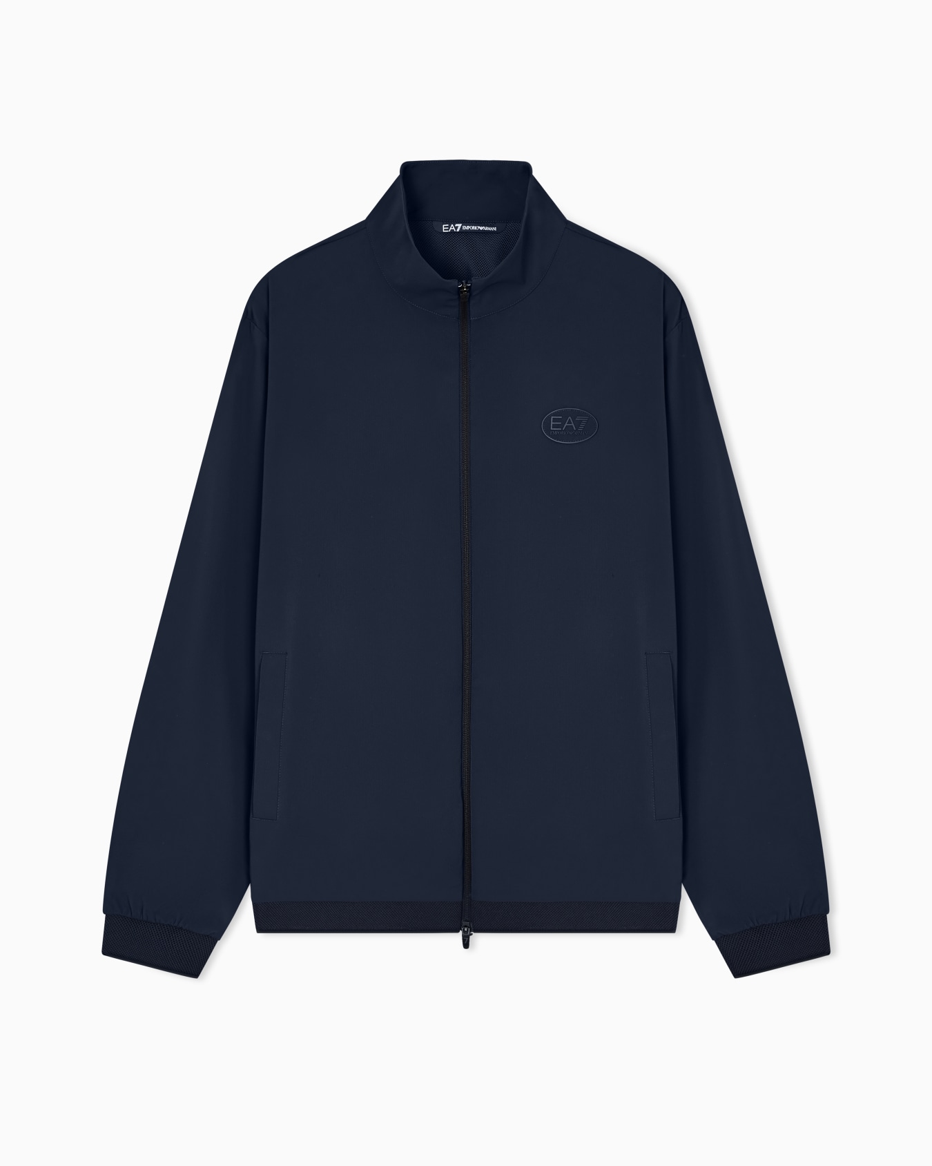 Technical Fabric Sweatshirt with Ribbed Details スライドする 0