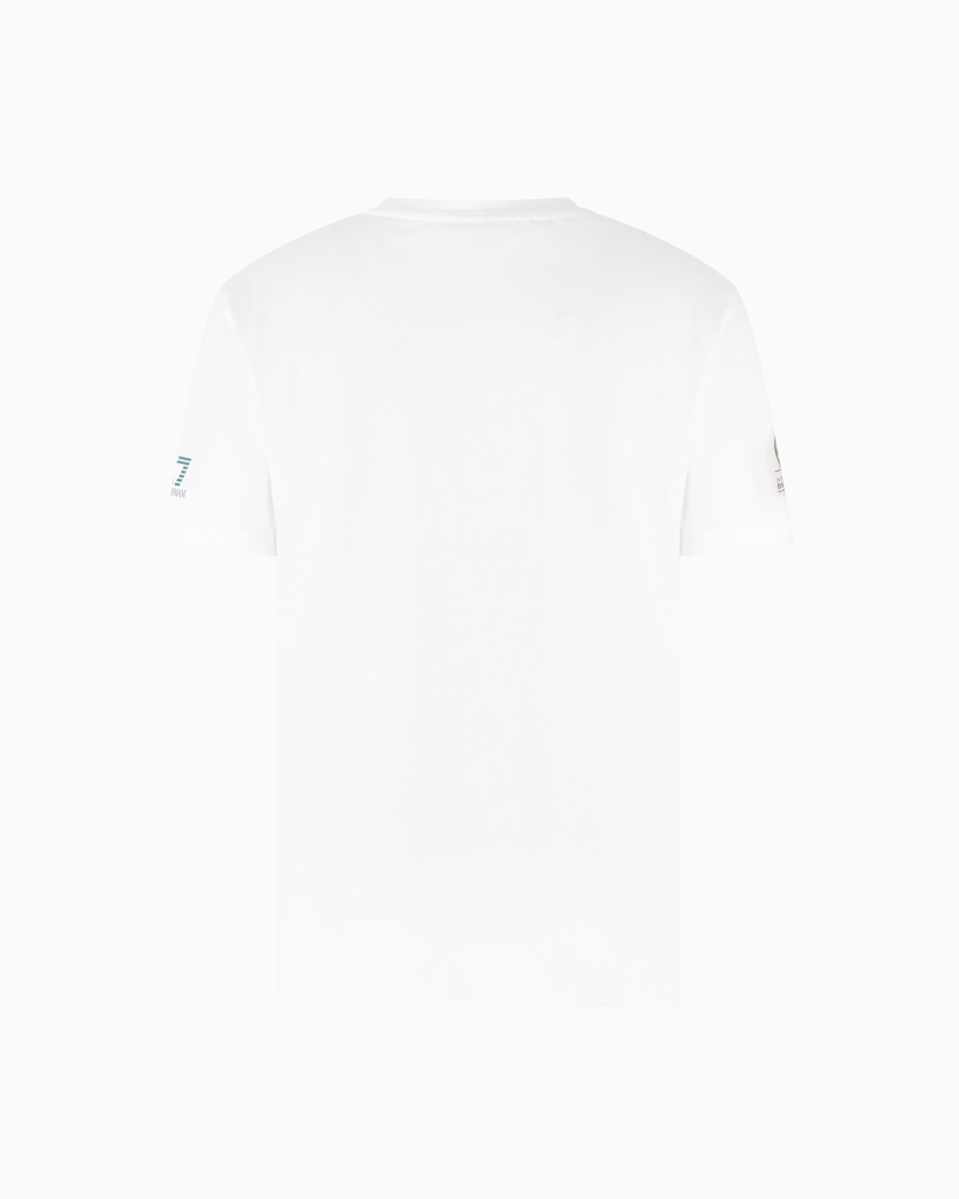 Italian Open stretch-cotton, crew-neck T-shirt with oversized print  Slide 3
