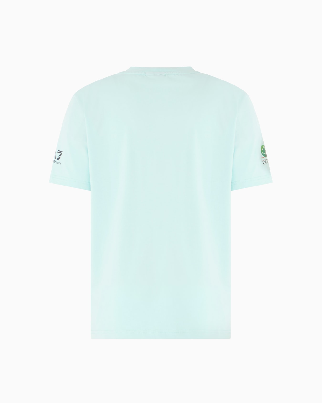 Italian Open stretch-cotton, crew-neck T-shirt with oversized print  Slide 3