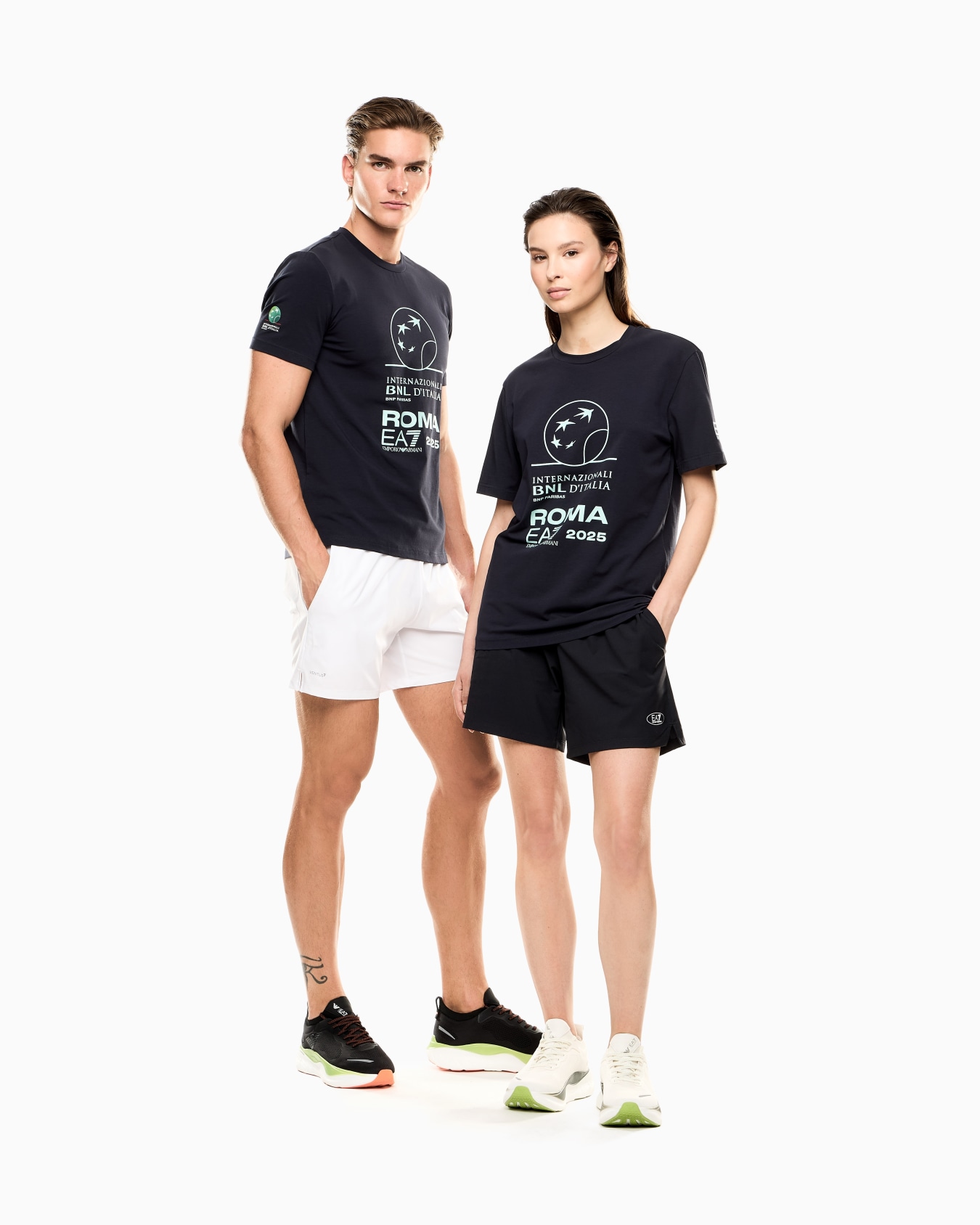 Italian Open stretch-cotton, crew-neck T-shirt with oversized print  Slide 1