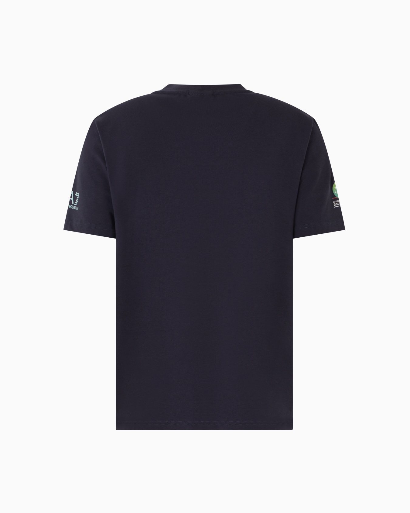 Italian Open stretch-cotton, crew-neck T-shirt with oversized print  Slide 3