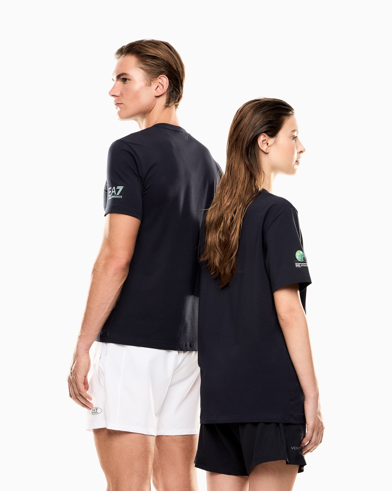 Italian Open stretch-cotton, crew-neck T-shirt with oversized print  Slide 2