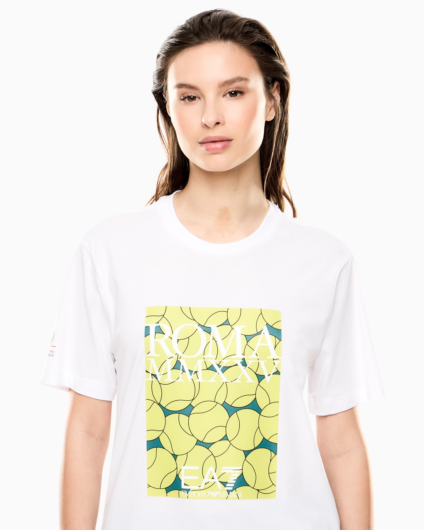 Italian Open cotton crew-neck T-shirt Slide 5