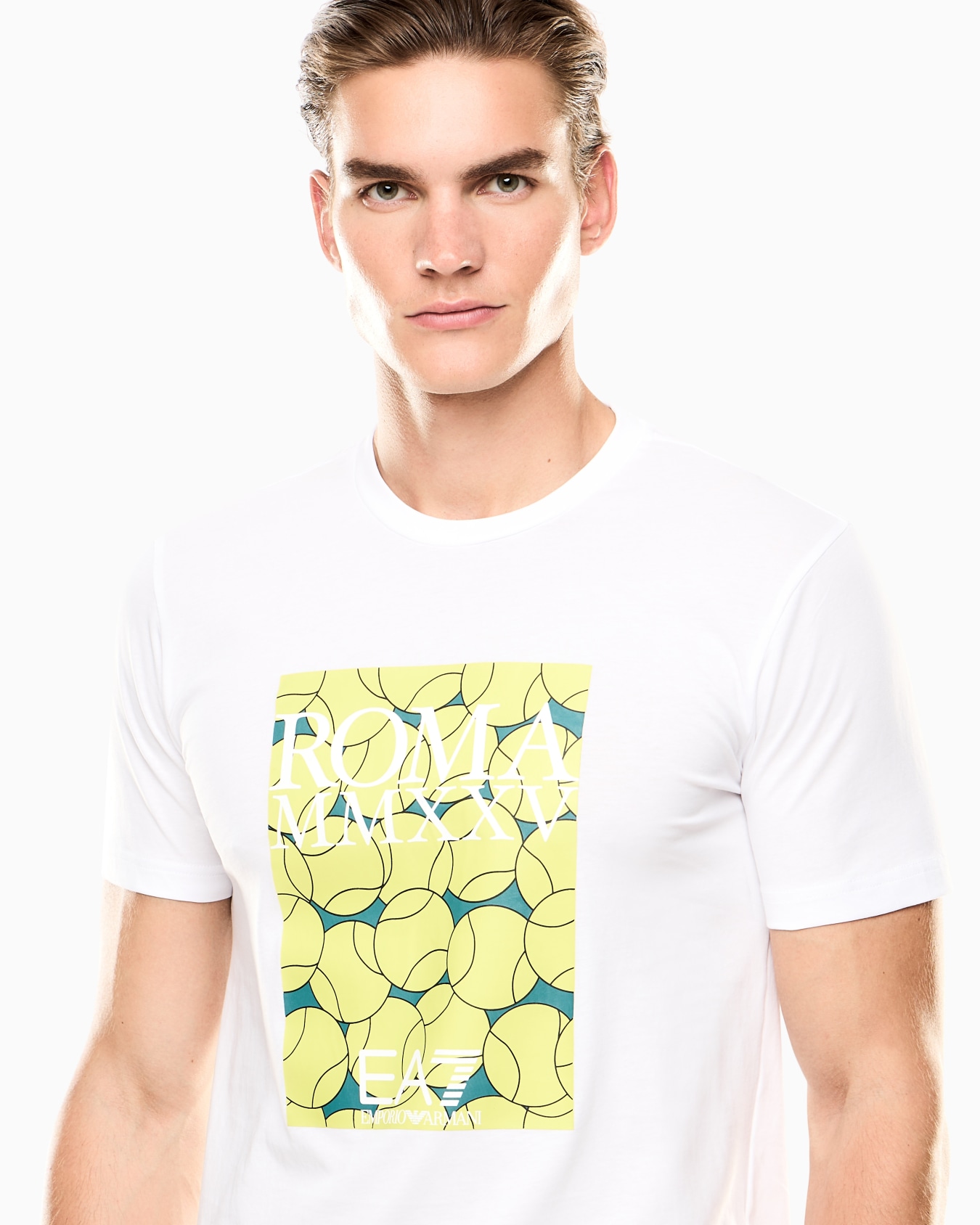 Italian Open cotton crew-neck T-shirt Slide 6