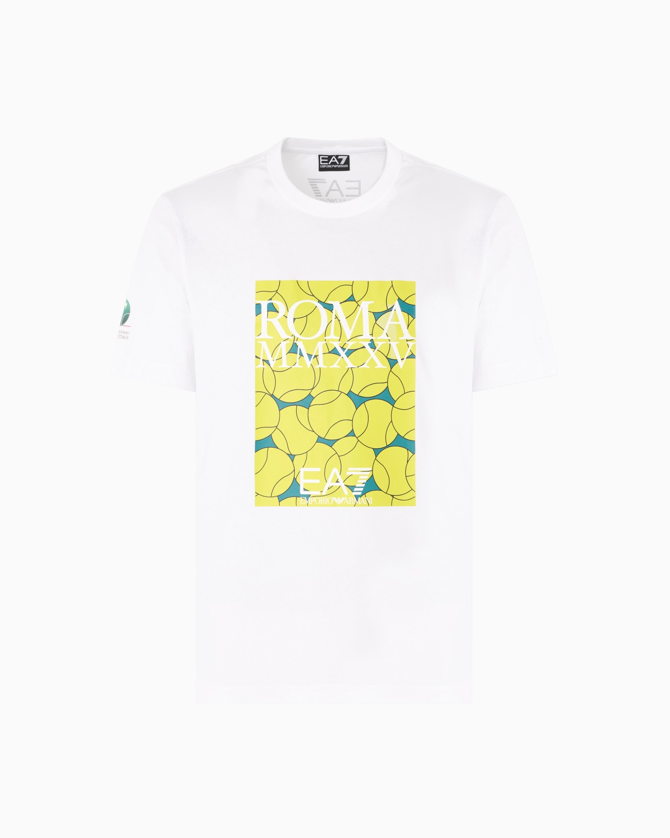 Italian Open cotton crew-neck T-shirt Slide 0