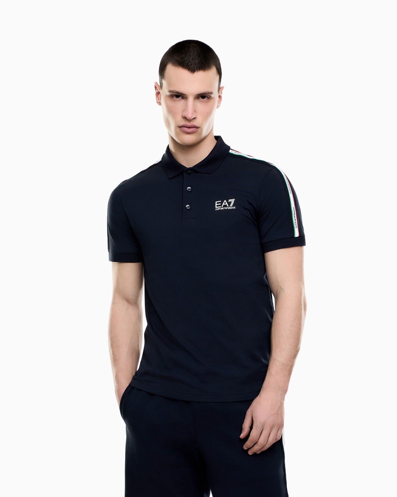 Italian Spirit cotton-jersey polo shirt Slide 3