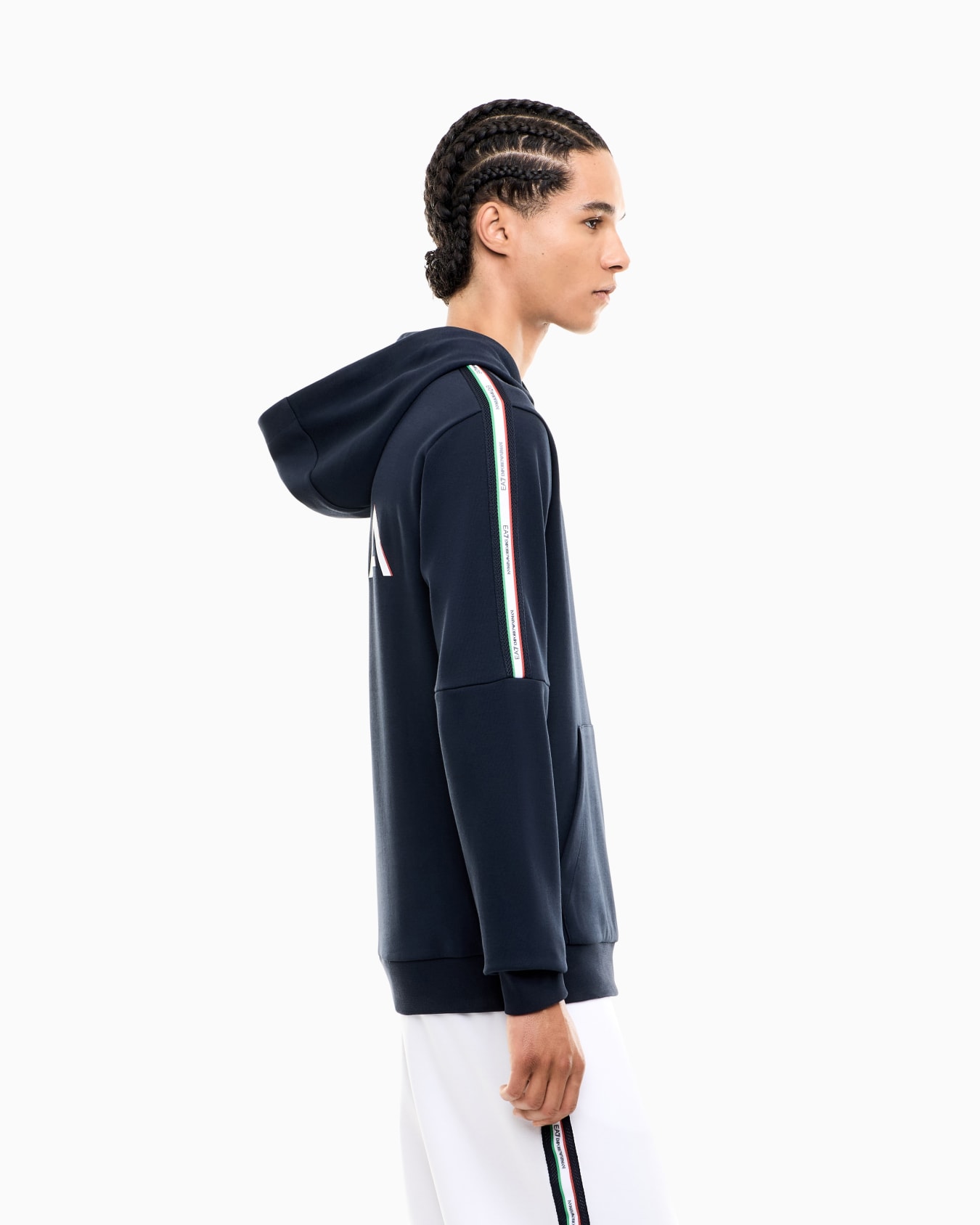 Sudadera con capucha de mezcla de algodón Italian Spirit Diapositiva 7
