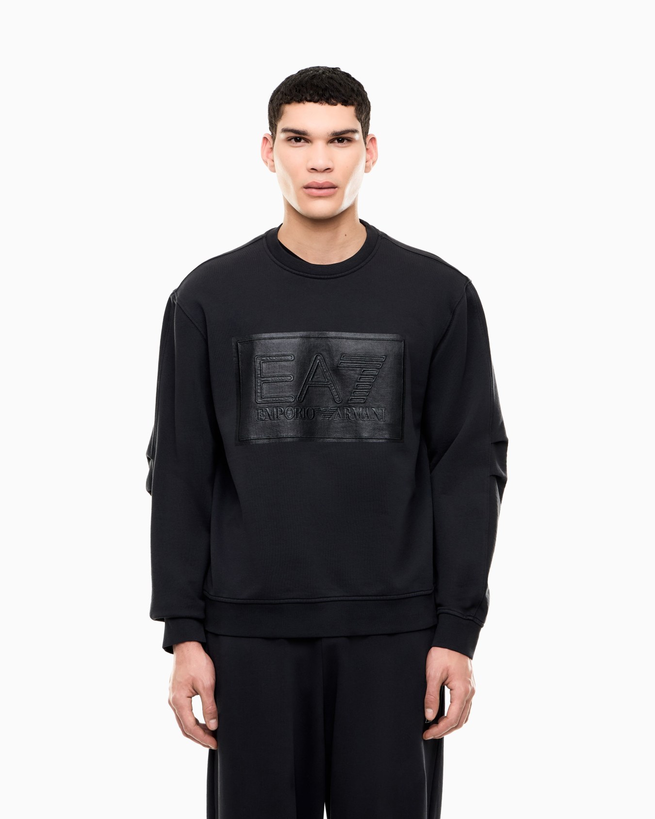 Sudadera edición especial de algodón logotipo en relieve Diapositiva 3