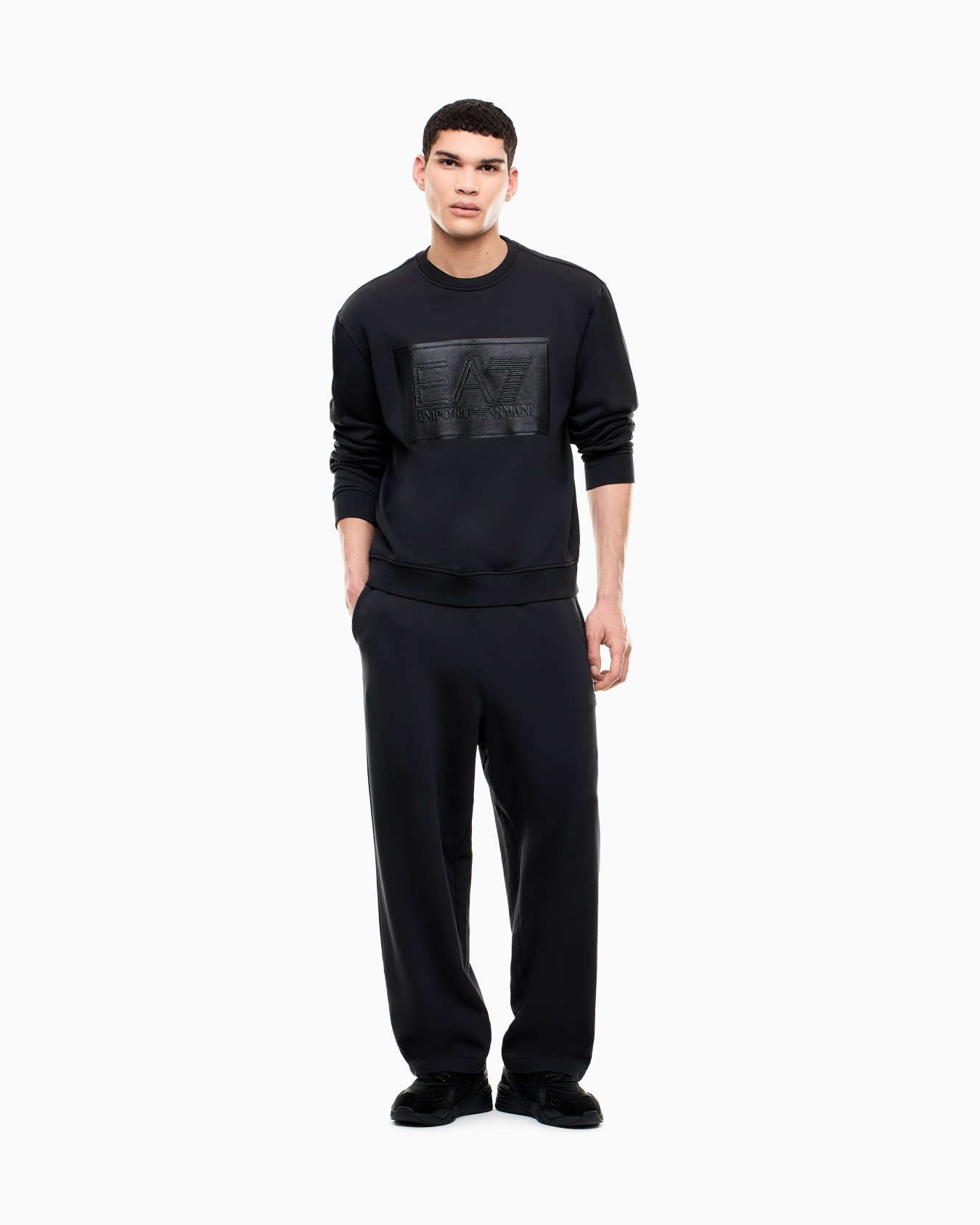 Pantalón jersey BLACK & WHITE oversize de algodón Diapositiva 1