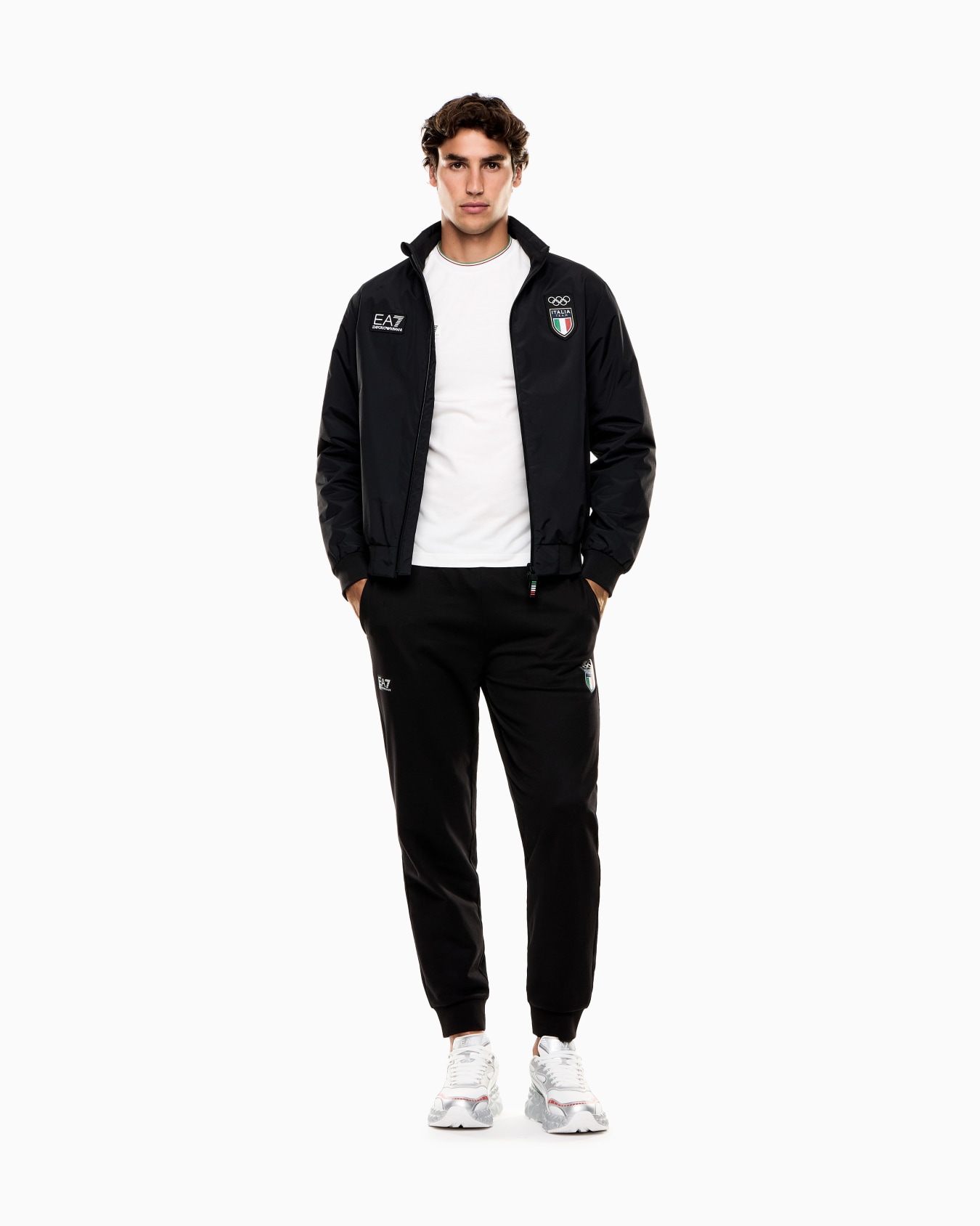 Italia Team Milano Cortina 2026 Giacca sailor full zip in tessuto tecnico Slide 1