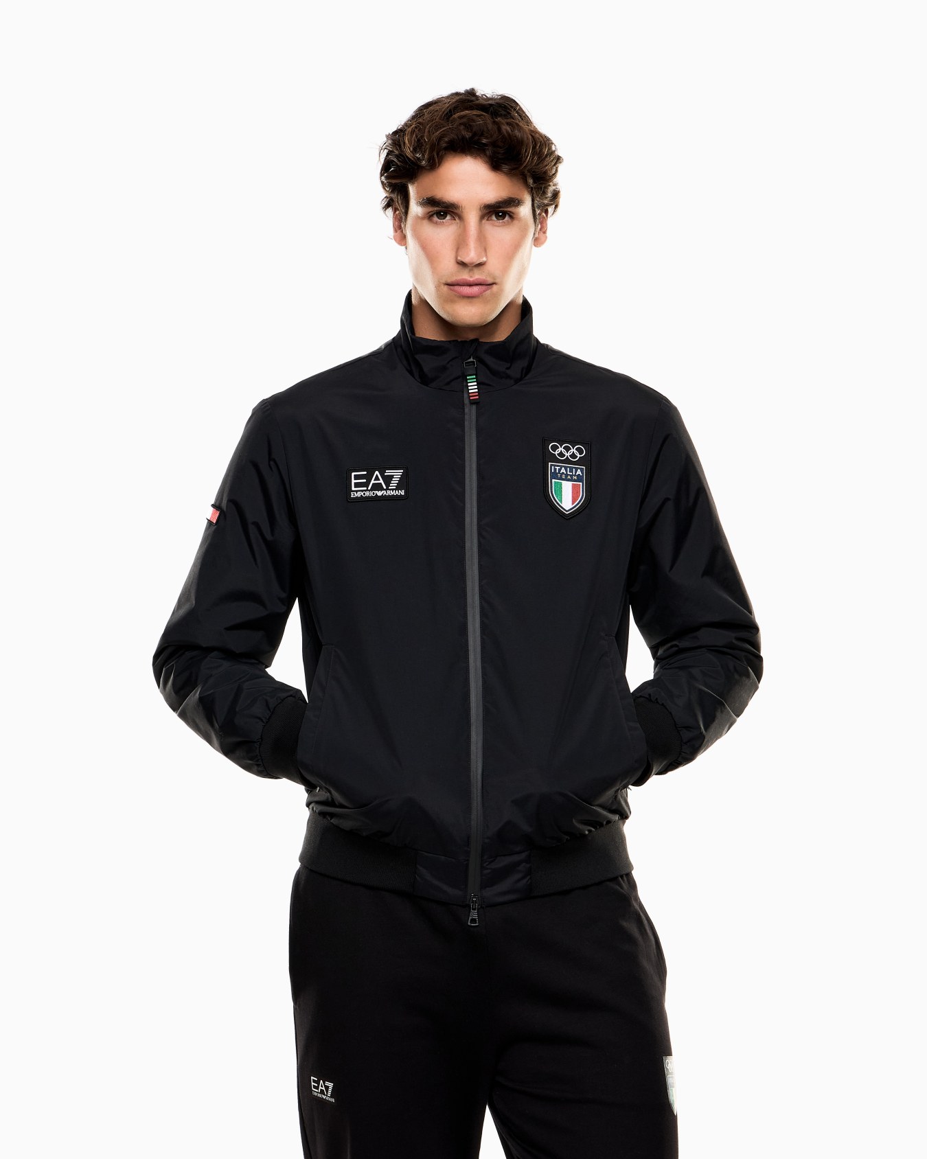 Full-zip sailor jacket in technical fabric Slide 3