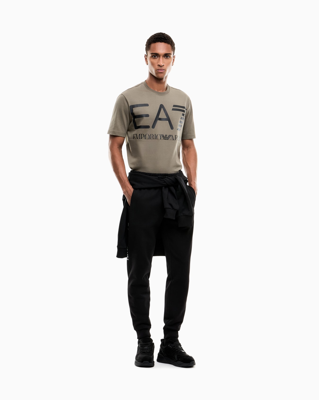 T-shirt Logo Series in cotton jersey with oversized logo Slide 1
