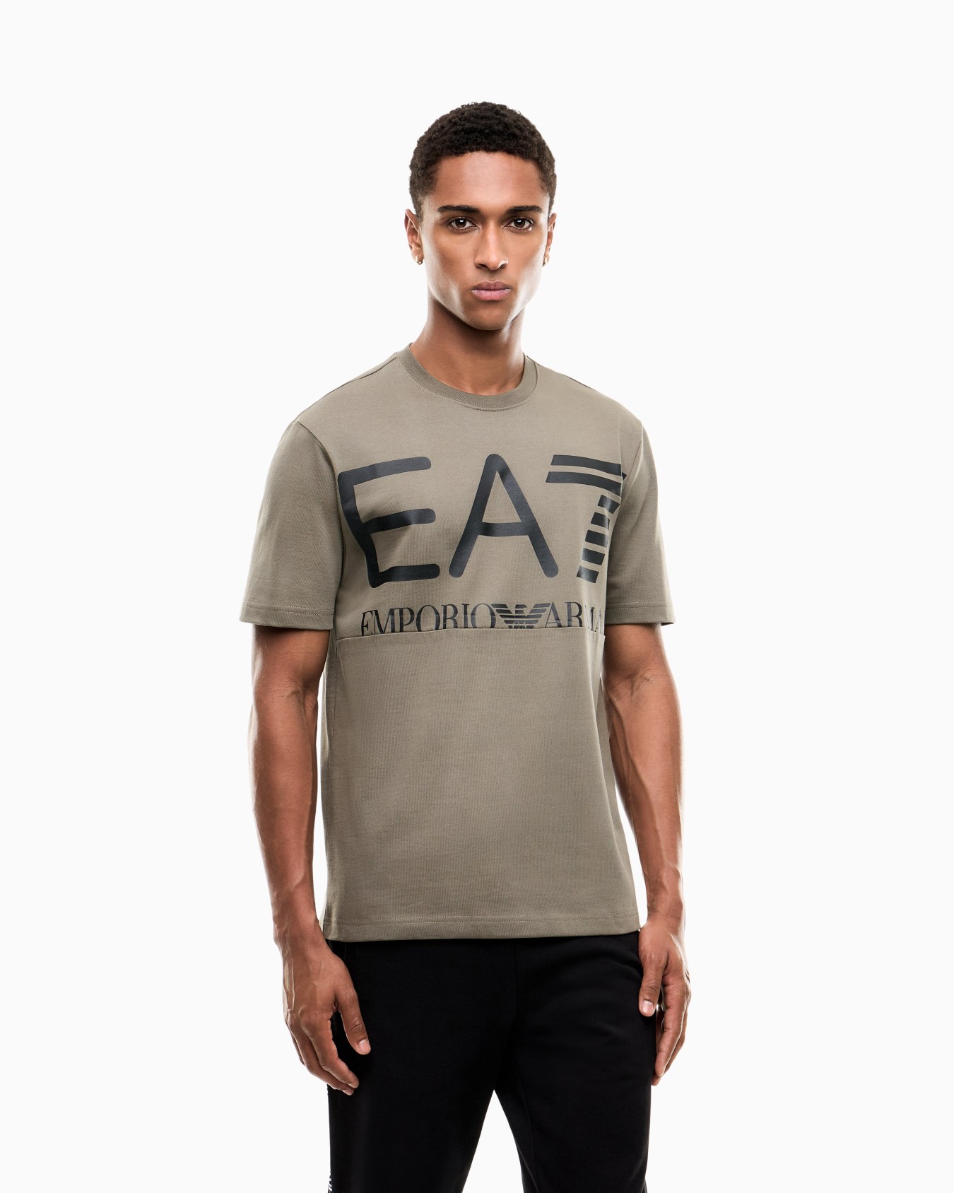 T-shirt Logo Series in cotton jersey with oversized logo Slide 3