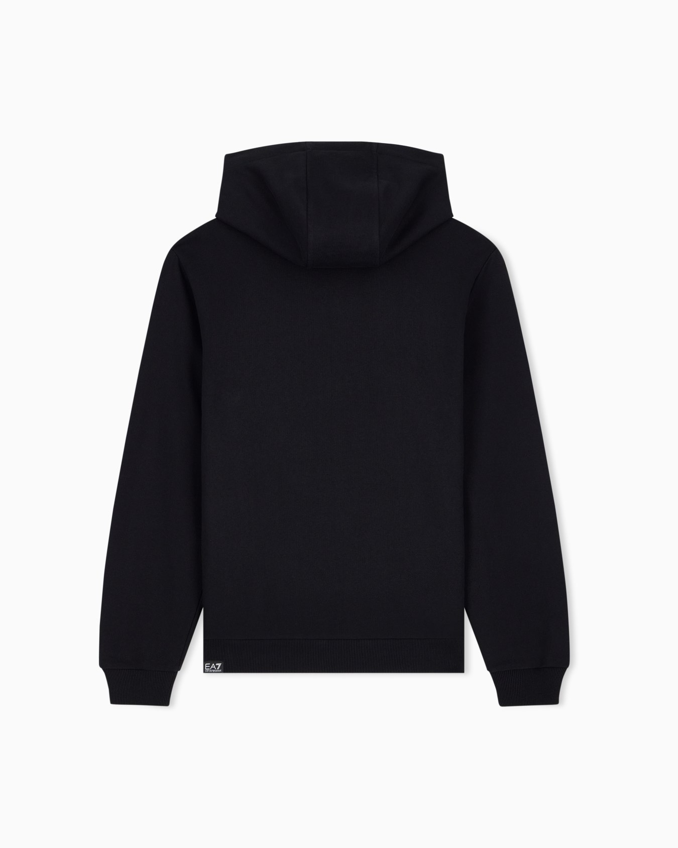 Regular fit hoodie Logo Series in cotton with ribbed details Slide 1