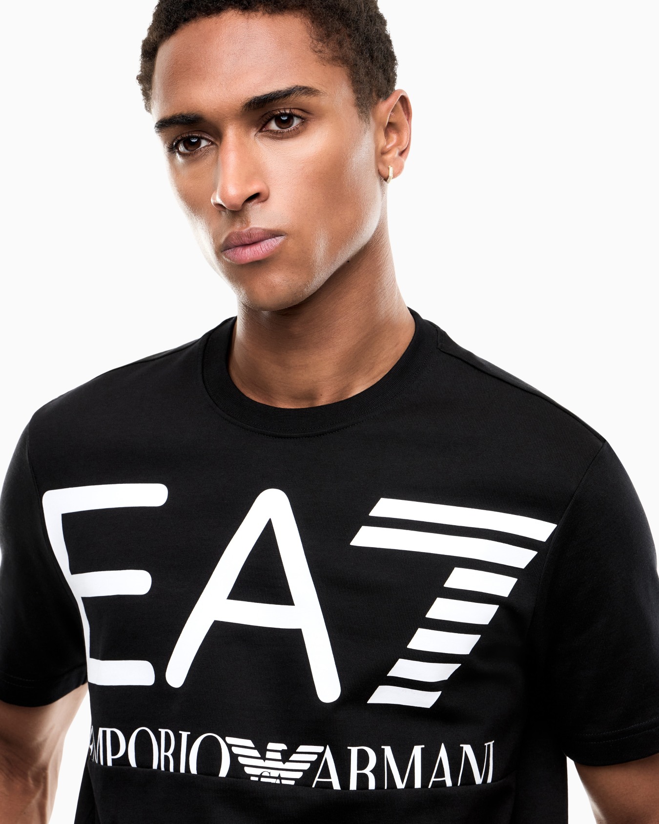 Slim-fit trousers Logo Series in cotton jersey with logo Slide 6