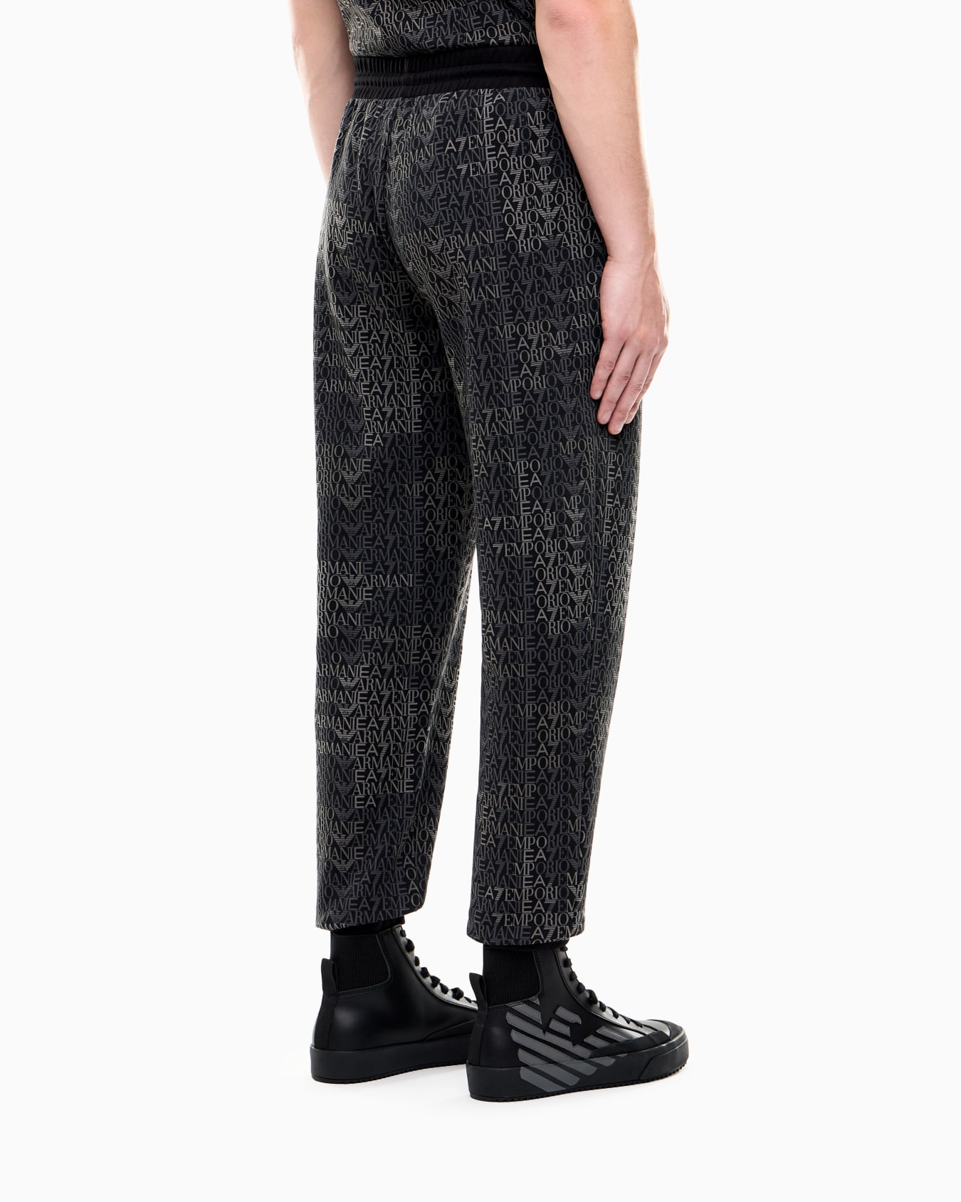 Regular fit pants Logo Series in cotton-blend jersey Slide 5