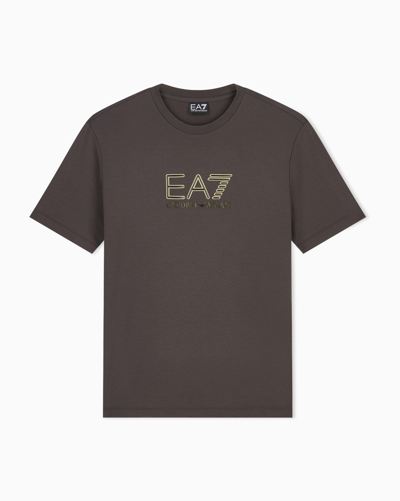 Regular fit t-shirt Premium Label in viscose with logo Slide 0