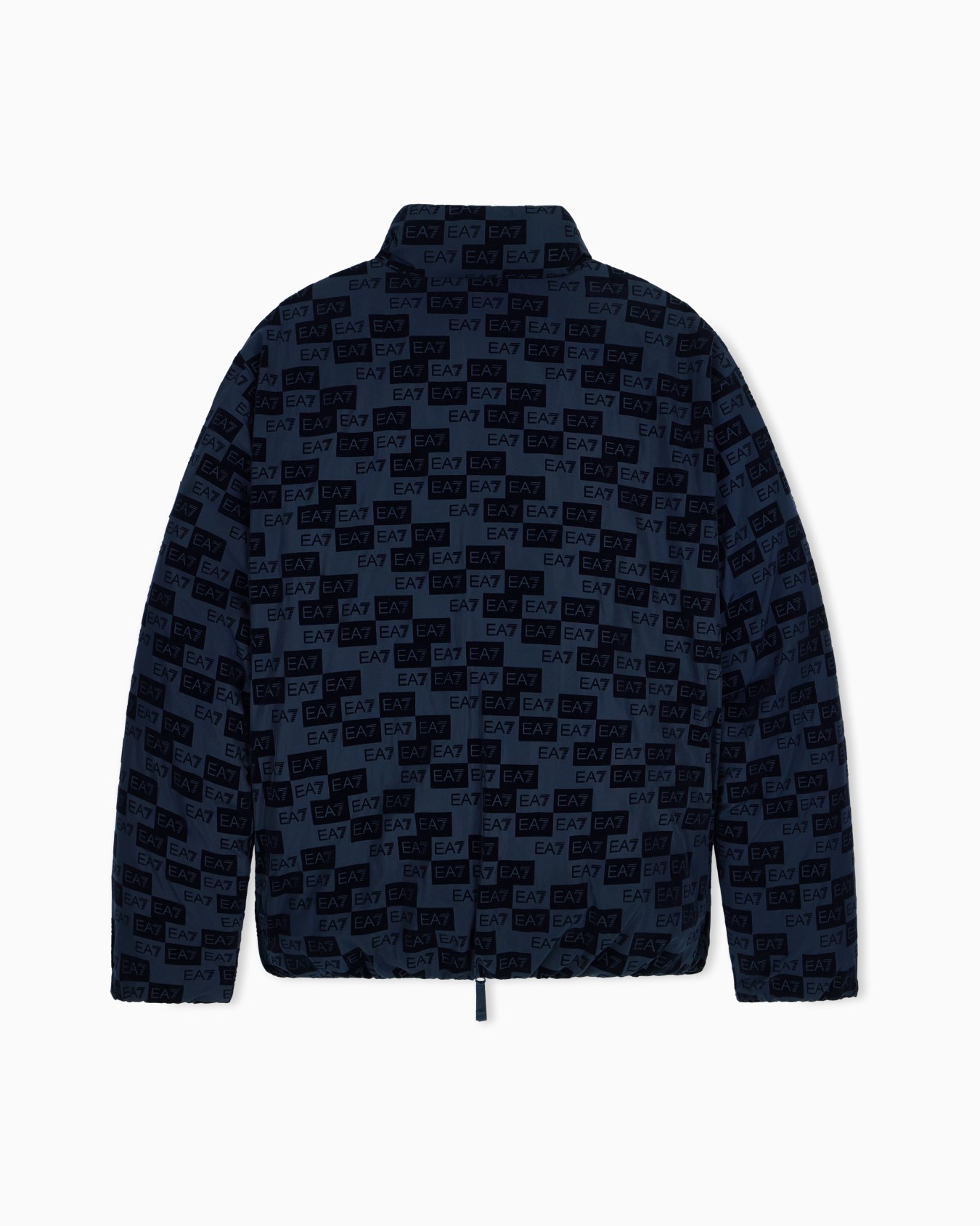 Oversized hooded bomber jacket with velvet monogram Slide 2