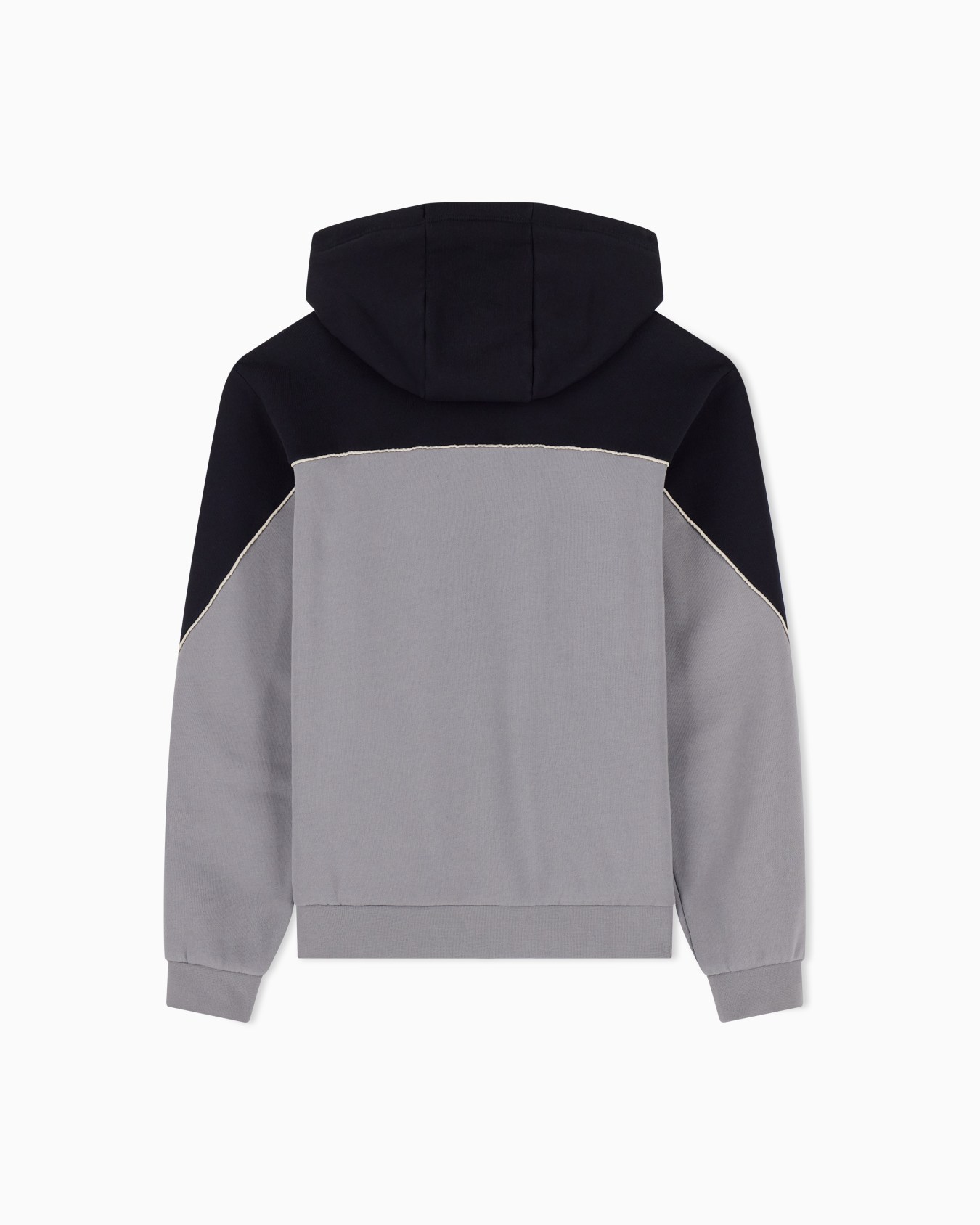 Regular fit jersey hoodie in cotton with full zip Slide 2