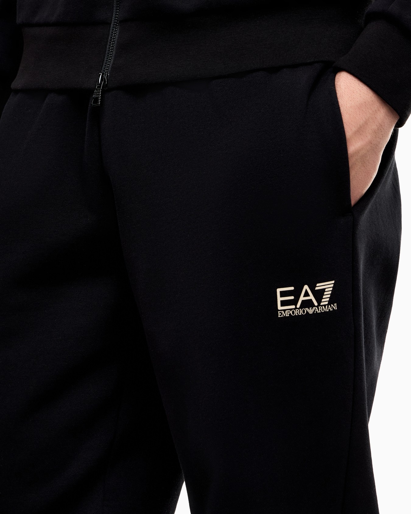 Tracksuit regular fit in cotton jersey with ribbed details Slide 6