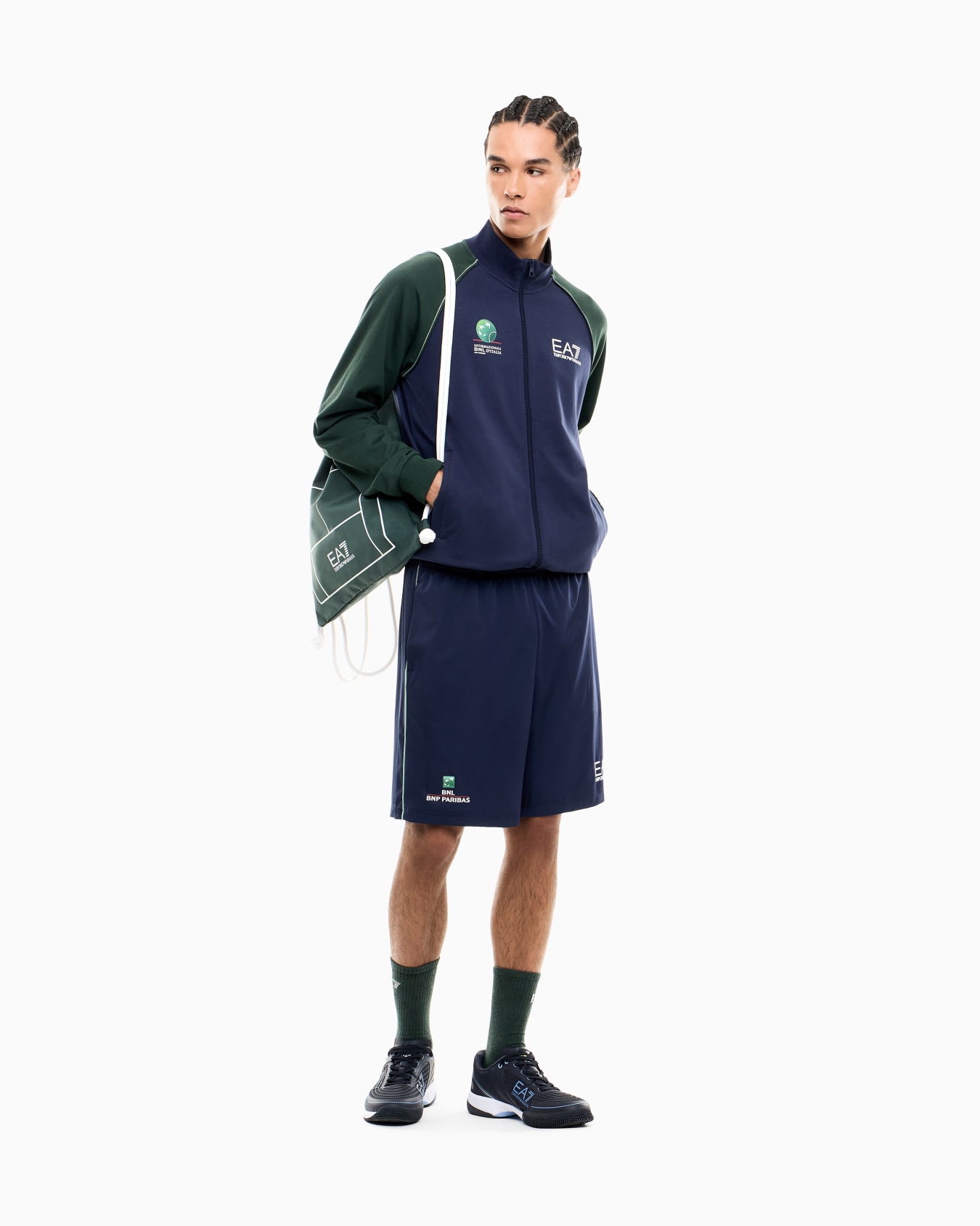 Internazionali BNL d'Italia cotton zip-up sweatshirt Slide 1